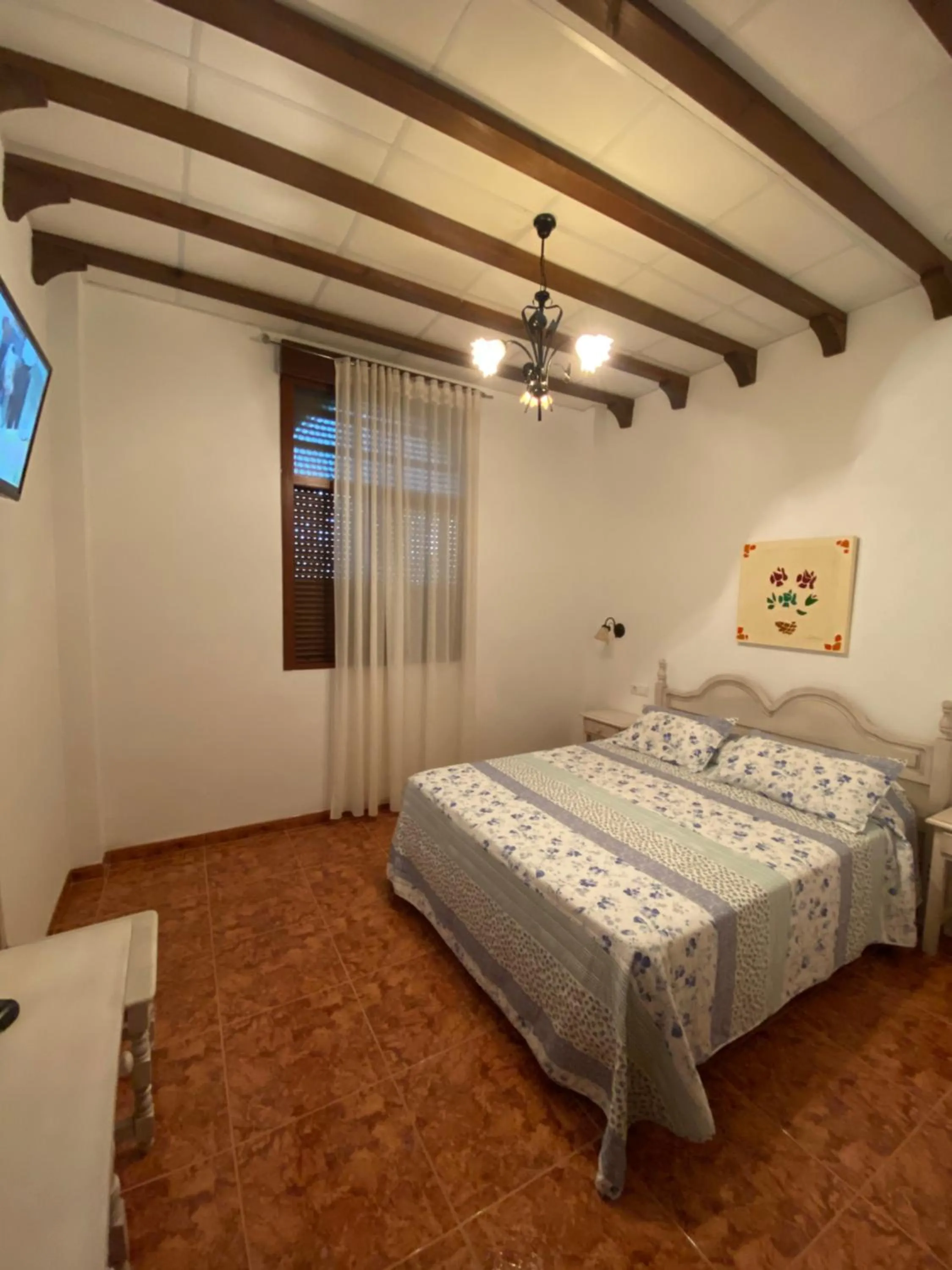 Bed in Hotel Meson Fuente del Pino