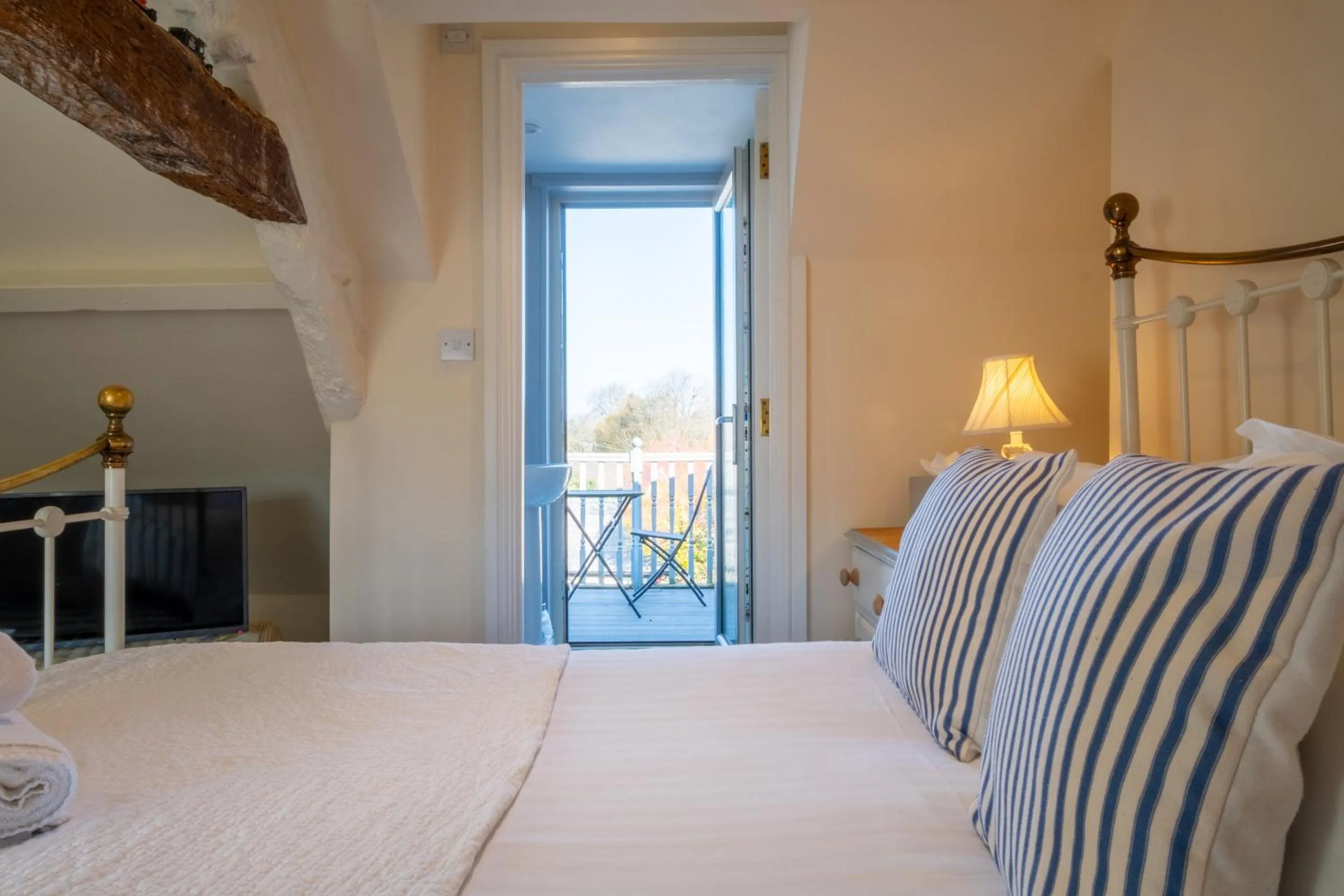 Balcony/Terrace, Bed in The Old Brewhouse