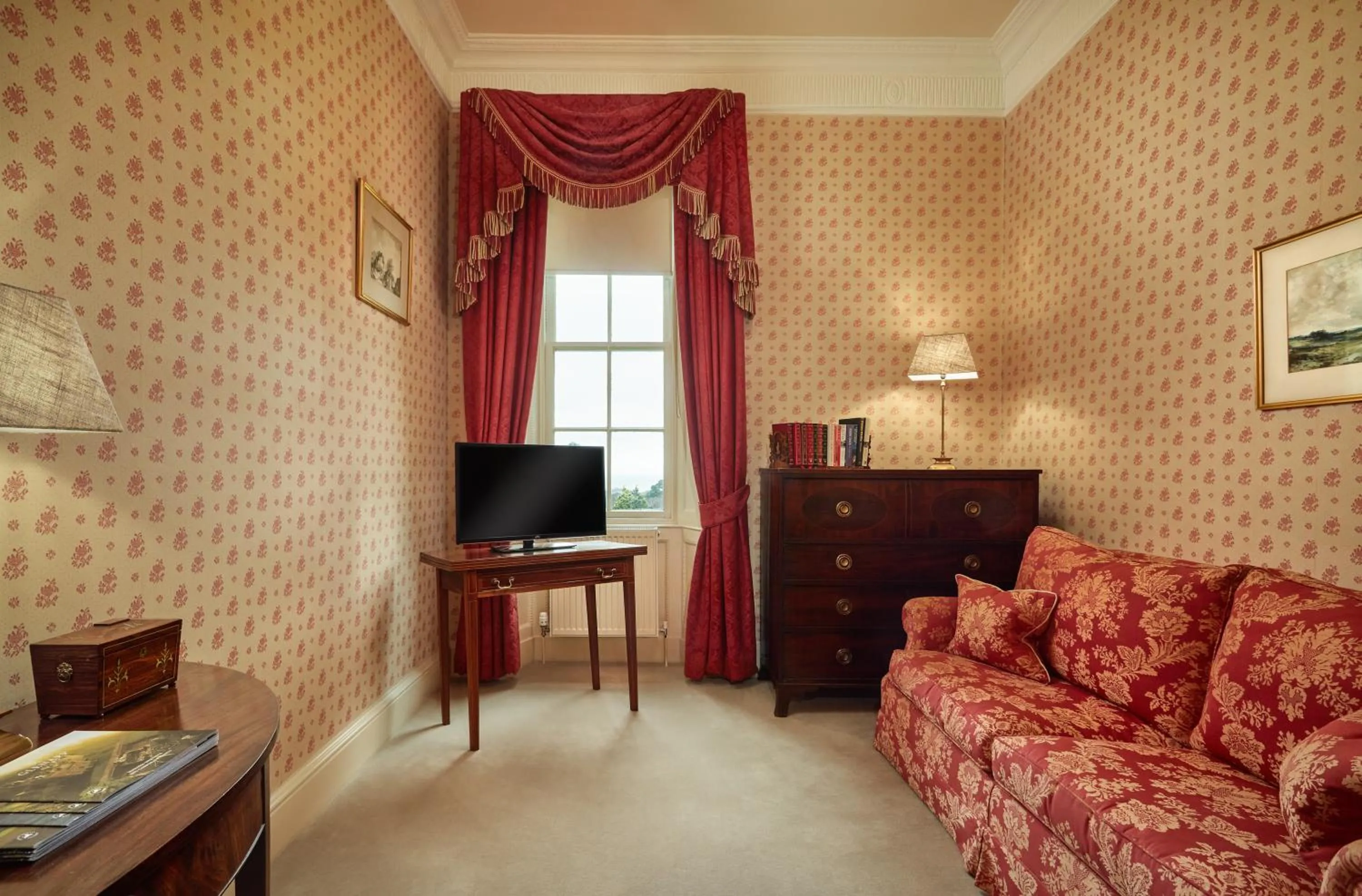 Living room in Glenapp Castle