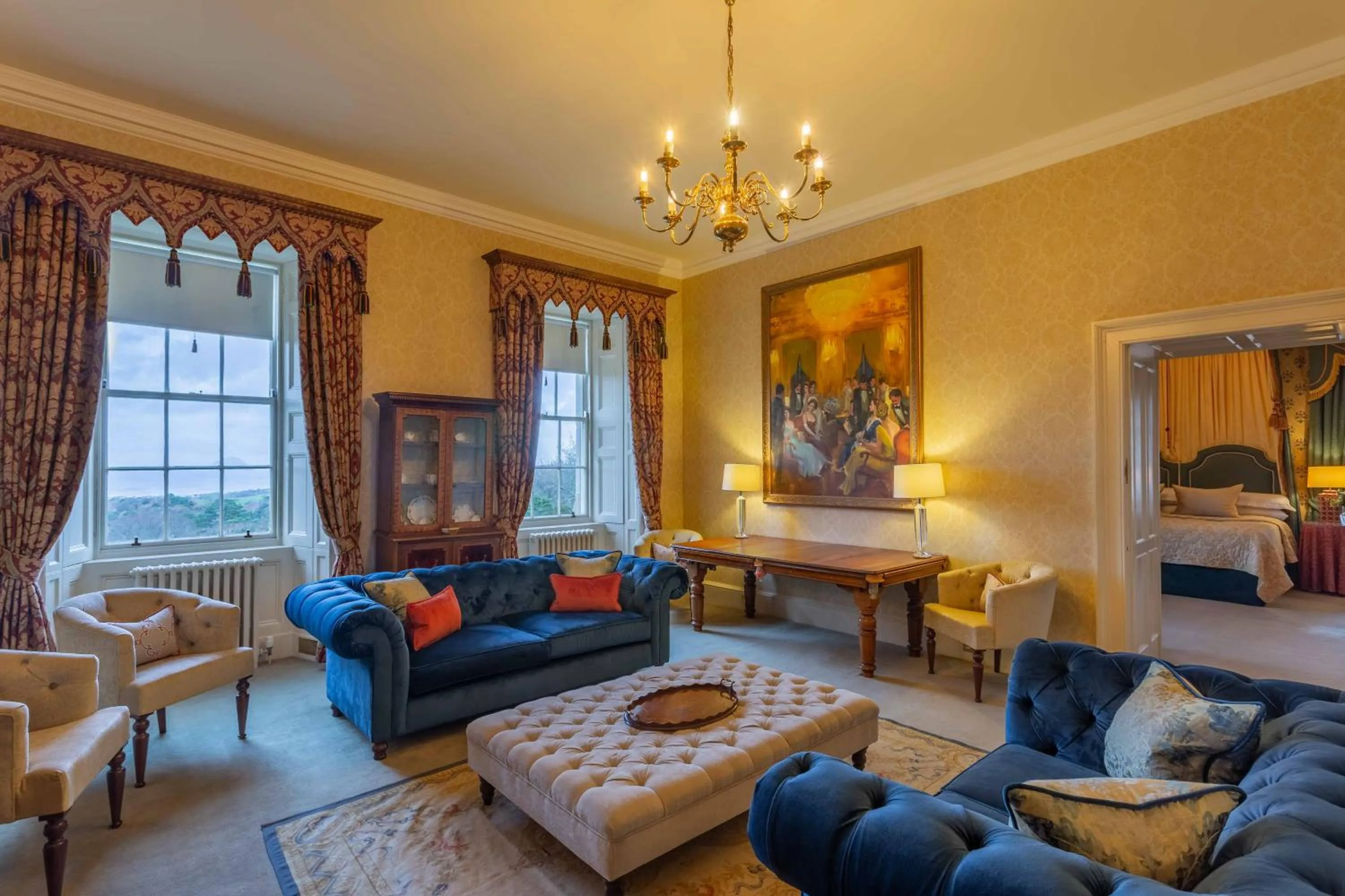 Living room in Glenapp Castle