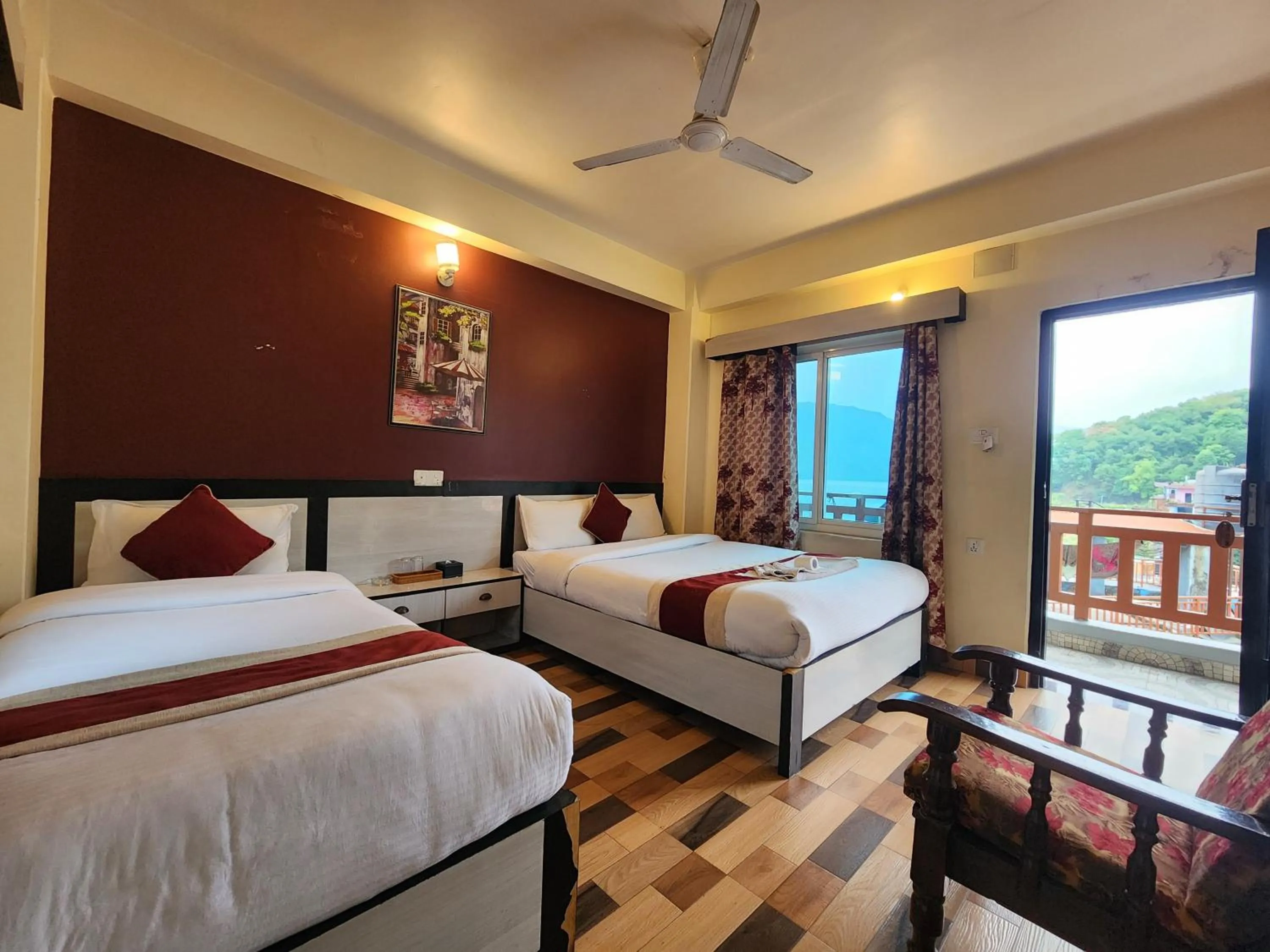 Natural landscape, Bed in Hotel Kajiinn