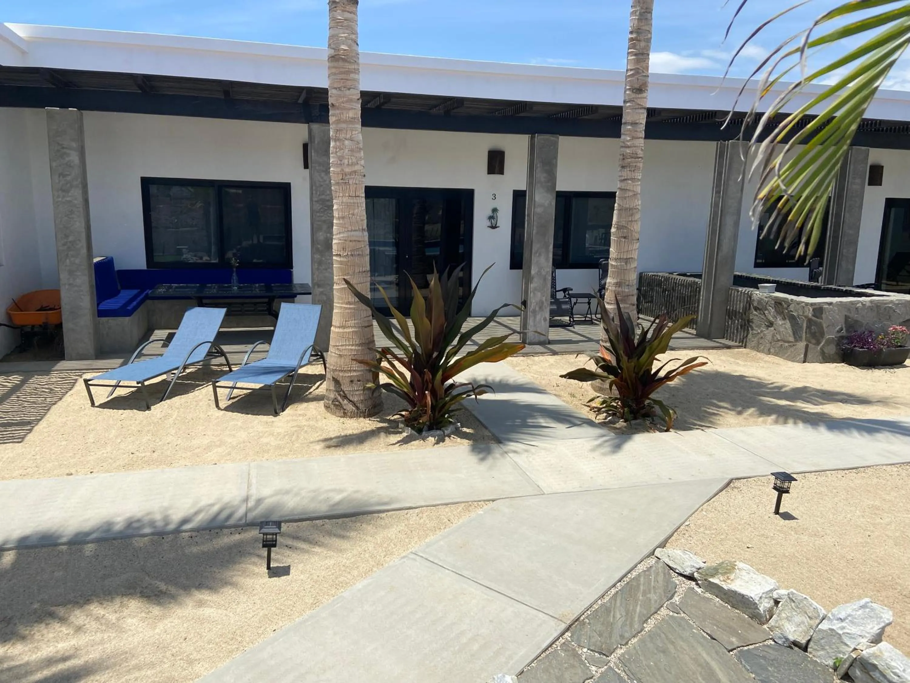 Patio in Las Palmas Hotel - Cerritos Beach