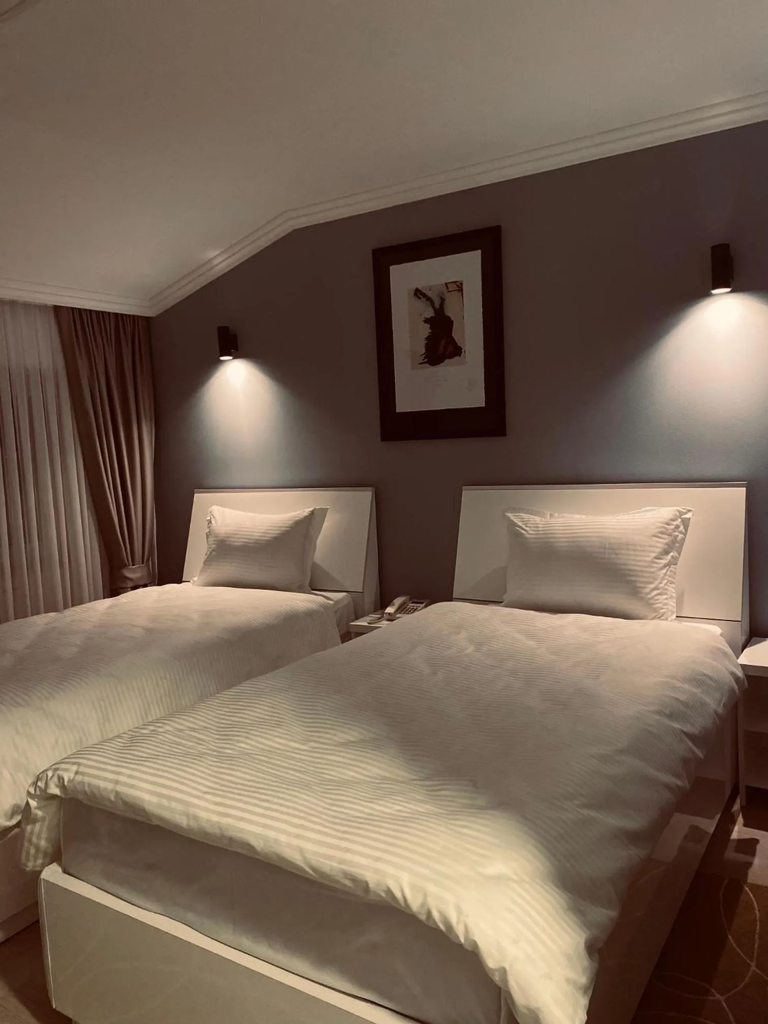 Bed in Hotel Callisto