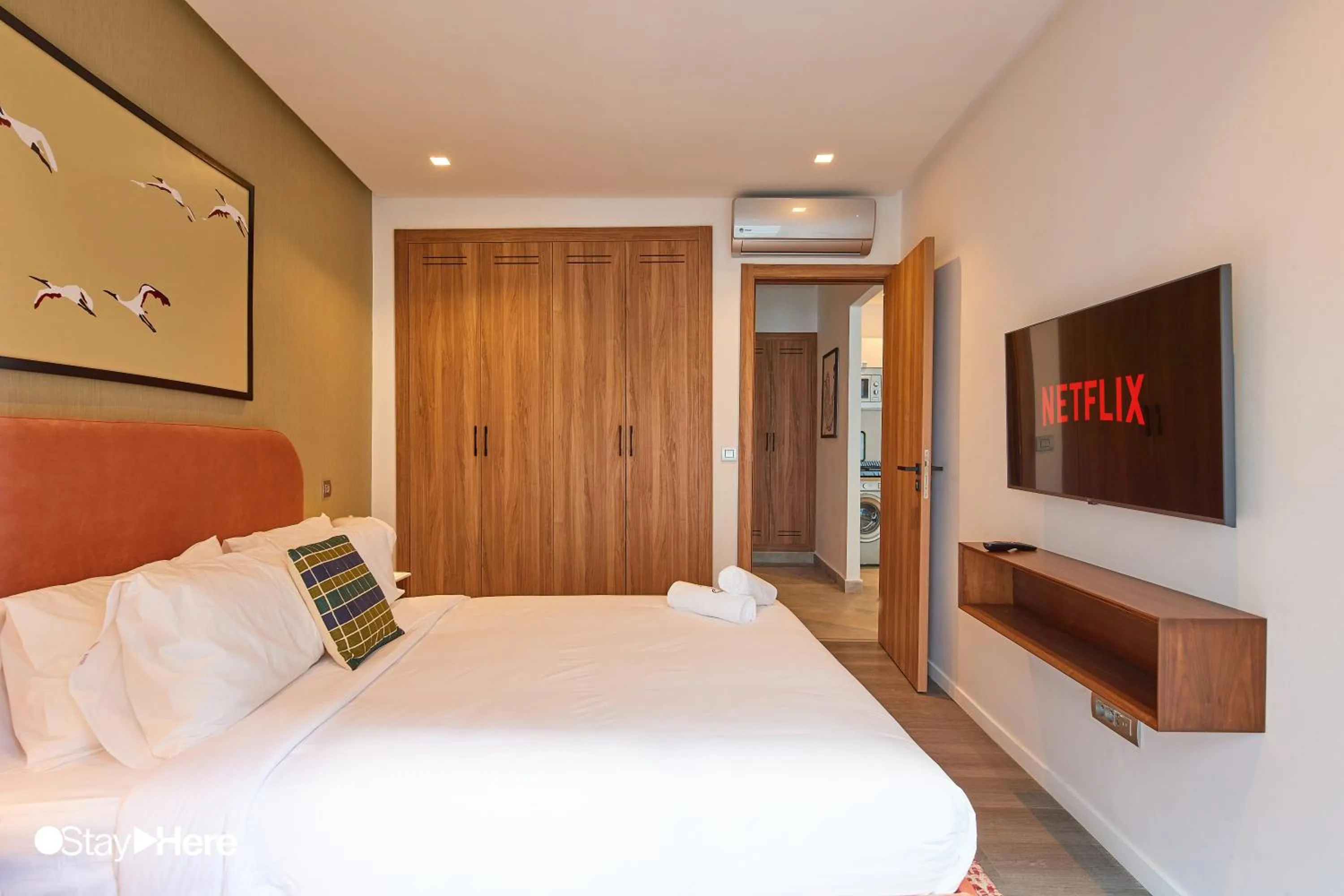 TV and multimedia, Bed in Stayhere Casablanca - Gauthier 2 - Contemporary Residence