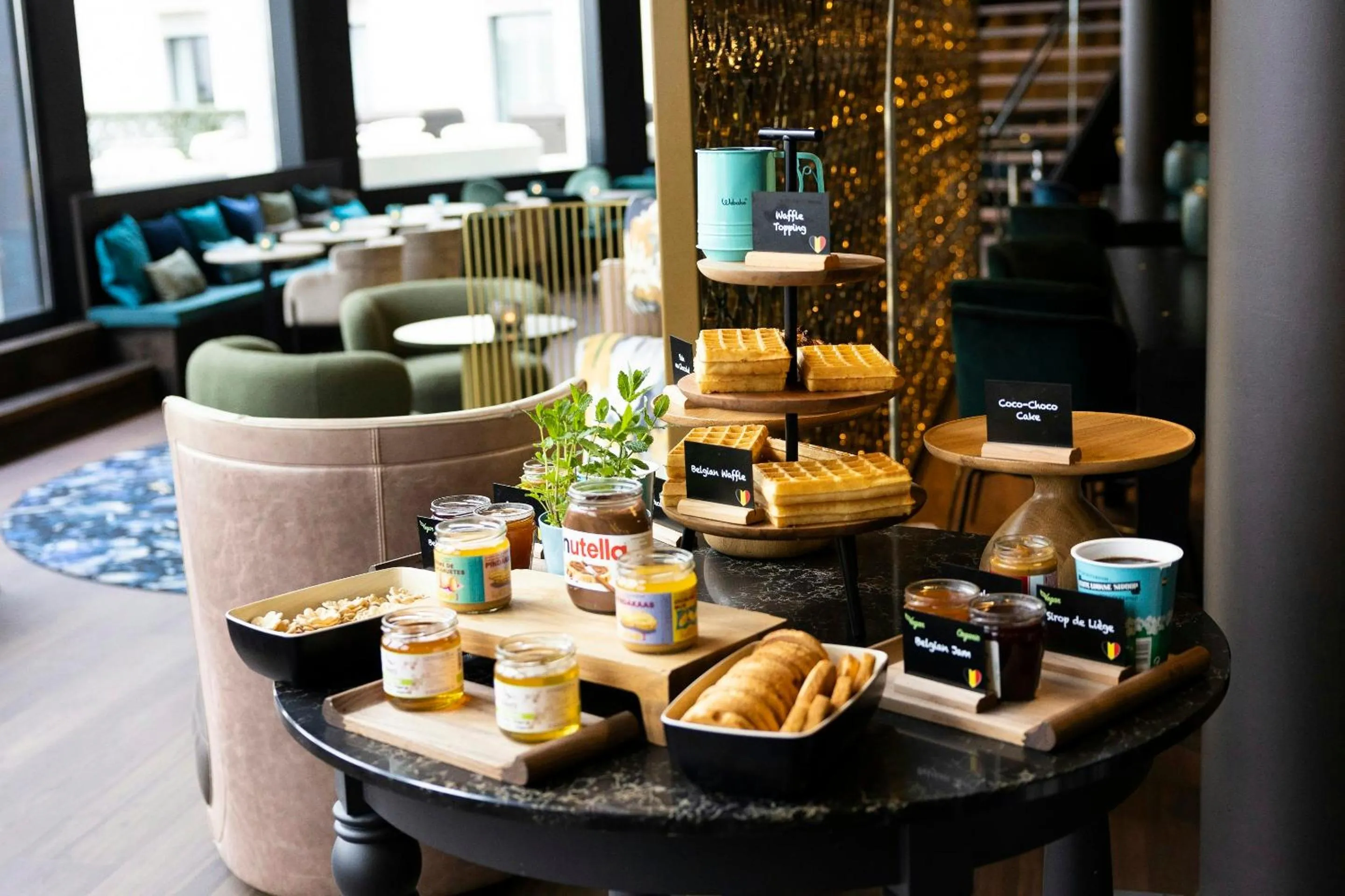 Buffet breakfast in Motel One Brussels