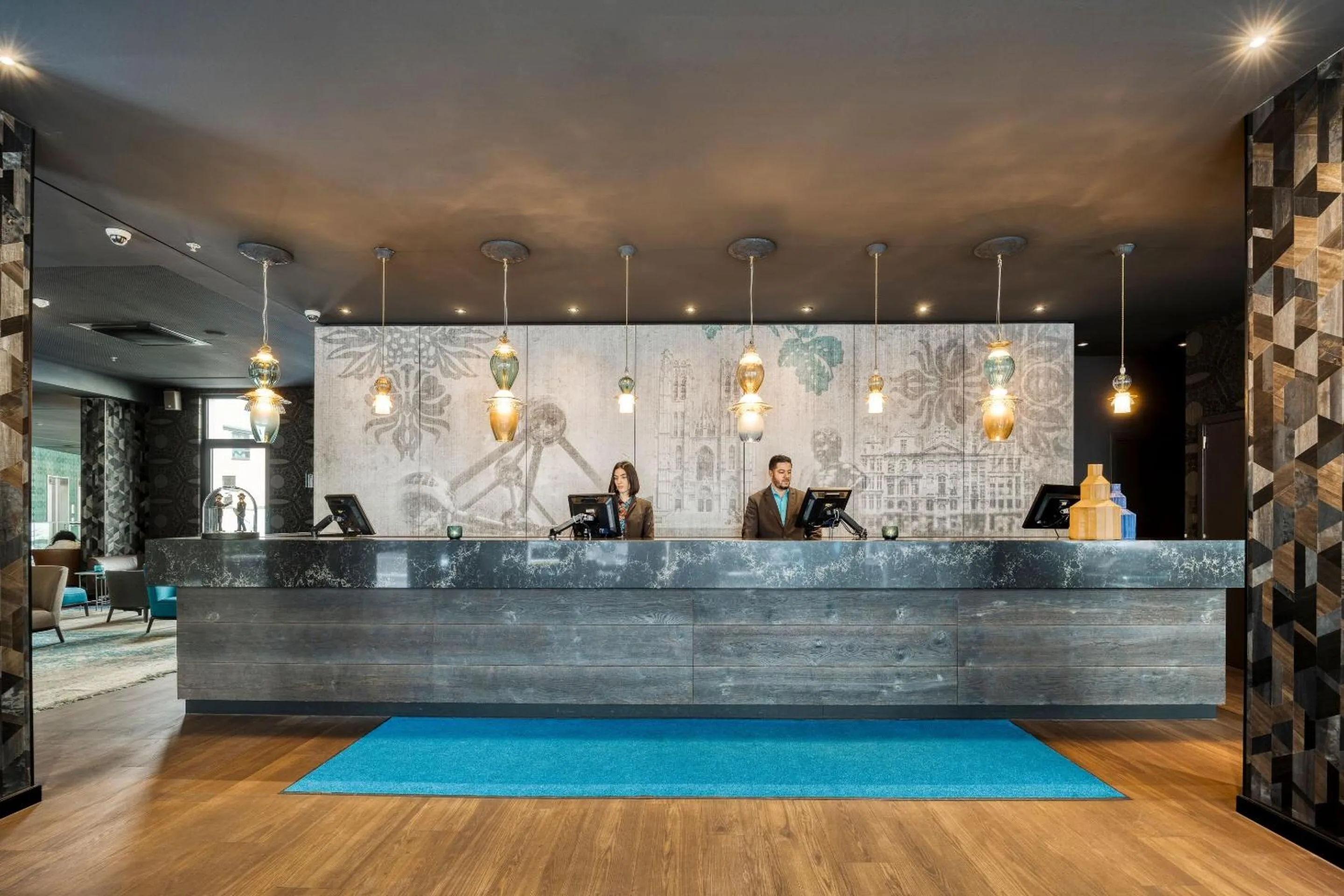 Lobby or reception in Motel One Brussels