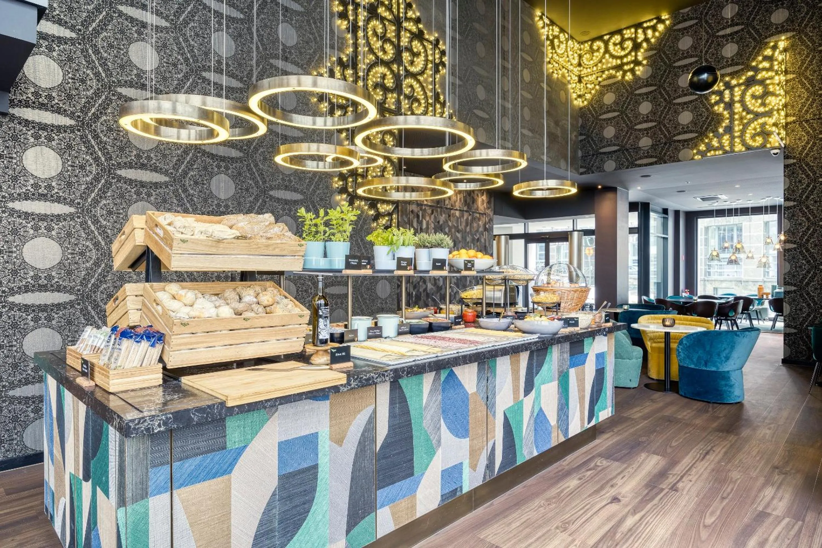 Buffet breakfast in Motel One Brussels