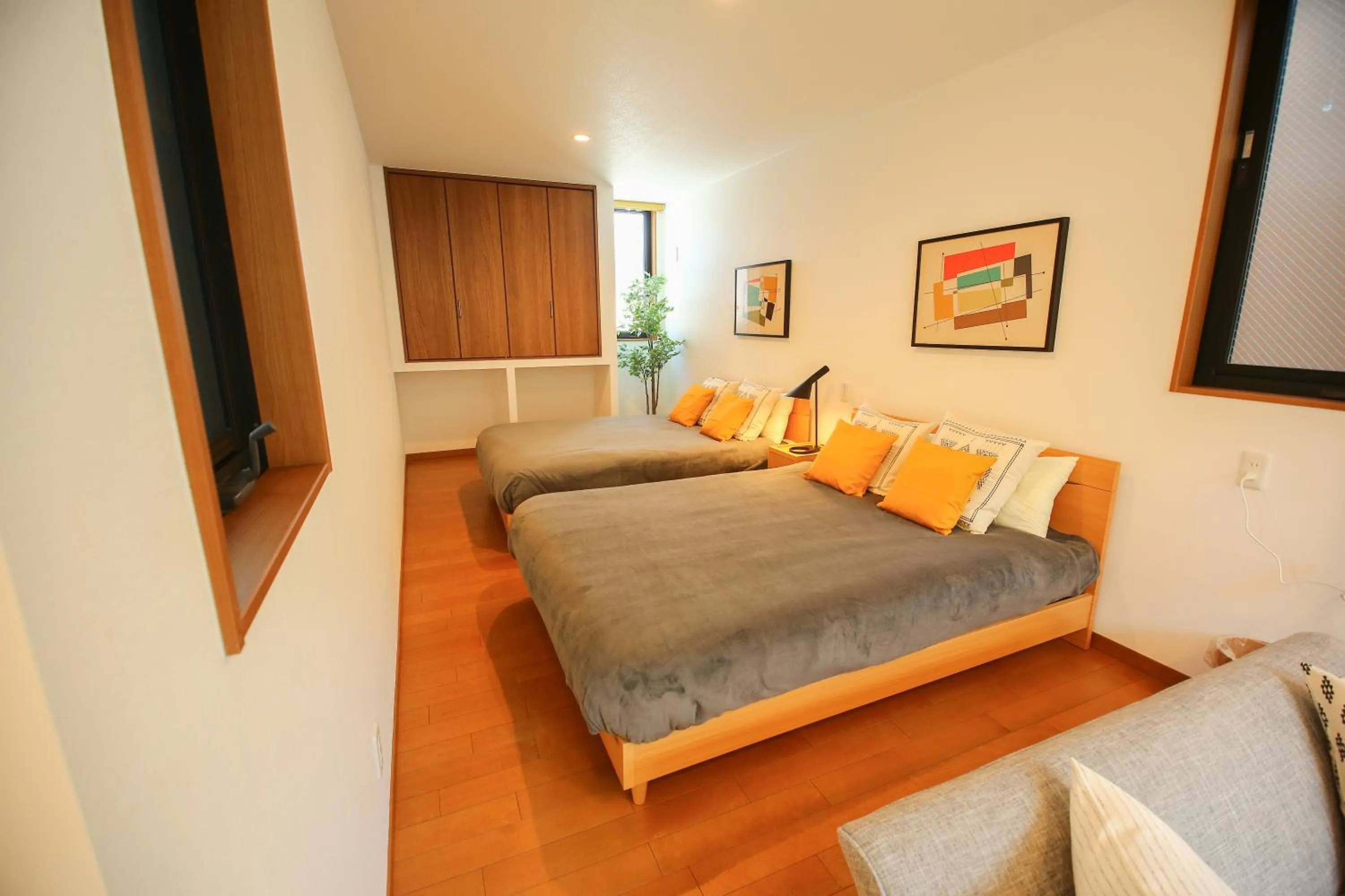 Bed in PrimeRoom別府 TATAMIsuite