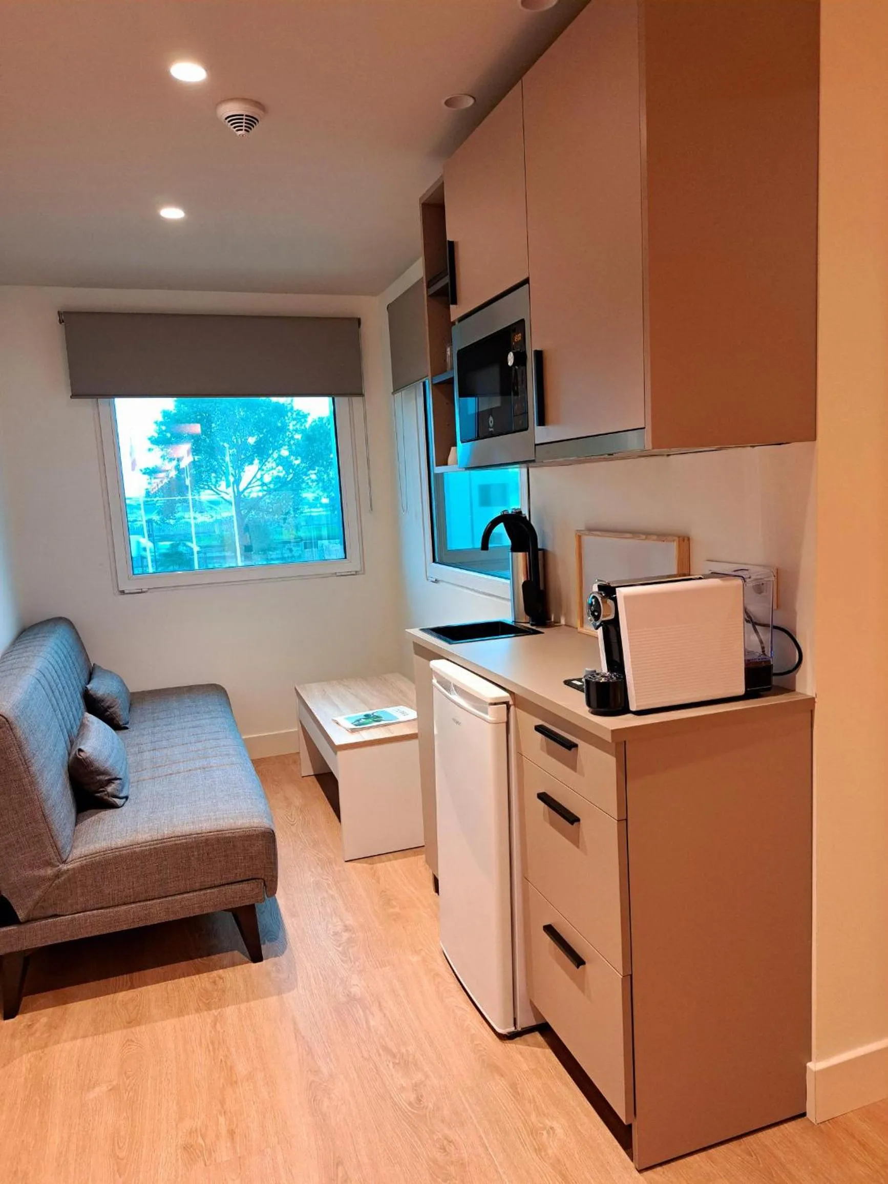 Kitchen or kitchenette in Hotel Puerta Santander