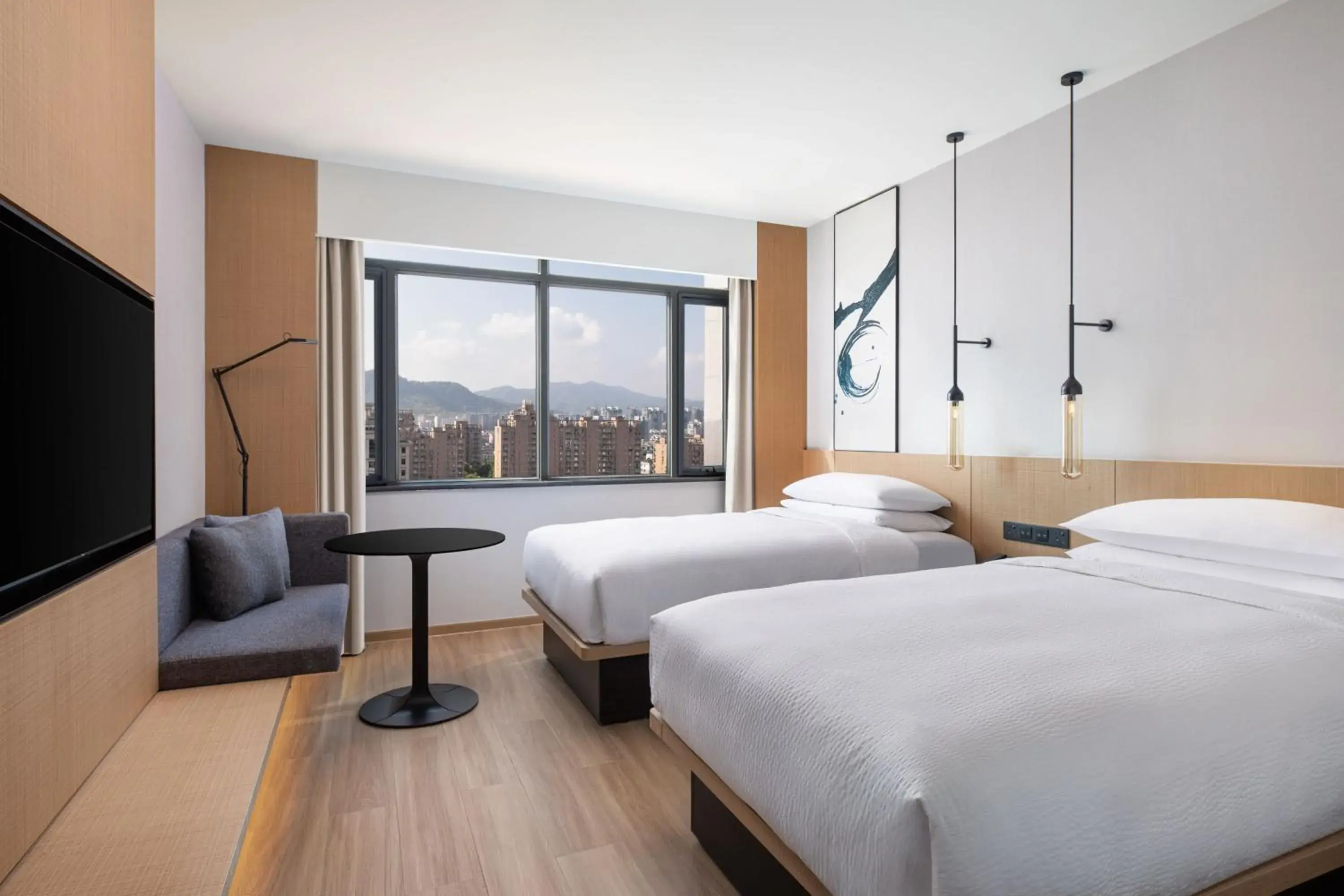 Standard Twin Room with City View in Fairfield by Marriott Hangzhou Xihu District Standard Twin Room with City View in Fairfield by Marriott Hangzhou Xihu District