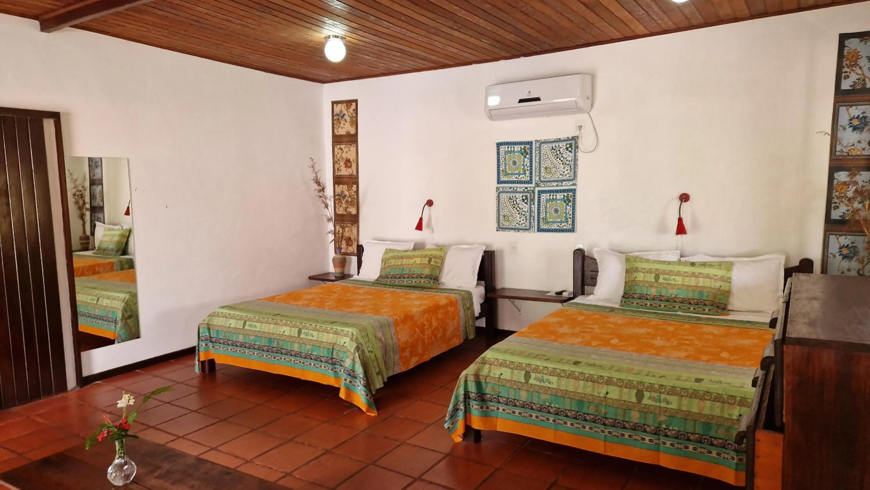 Bed in Pousada Casa da Edinha