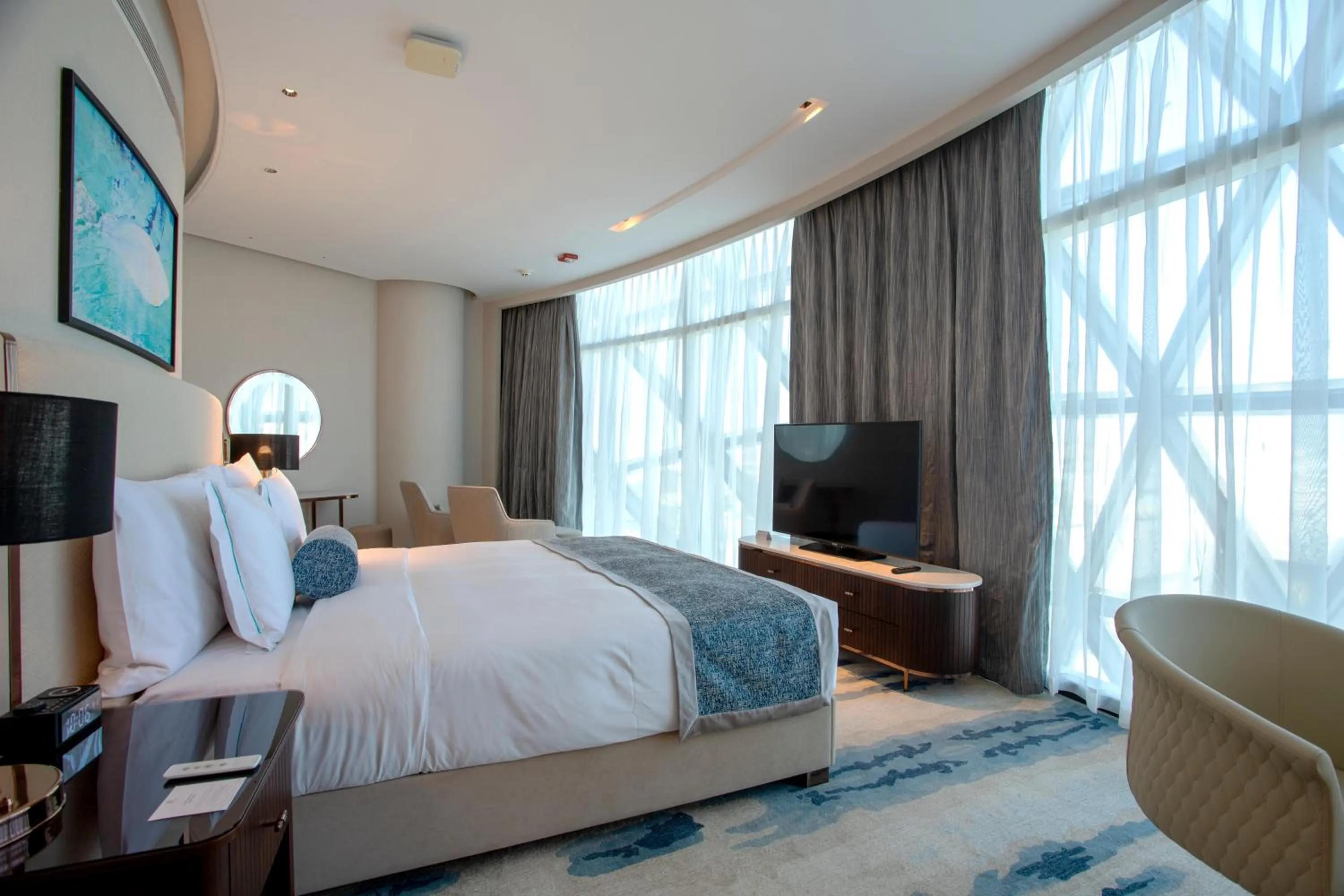 Living room, Bed in Century Marina Hotel - Lusail