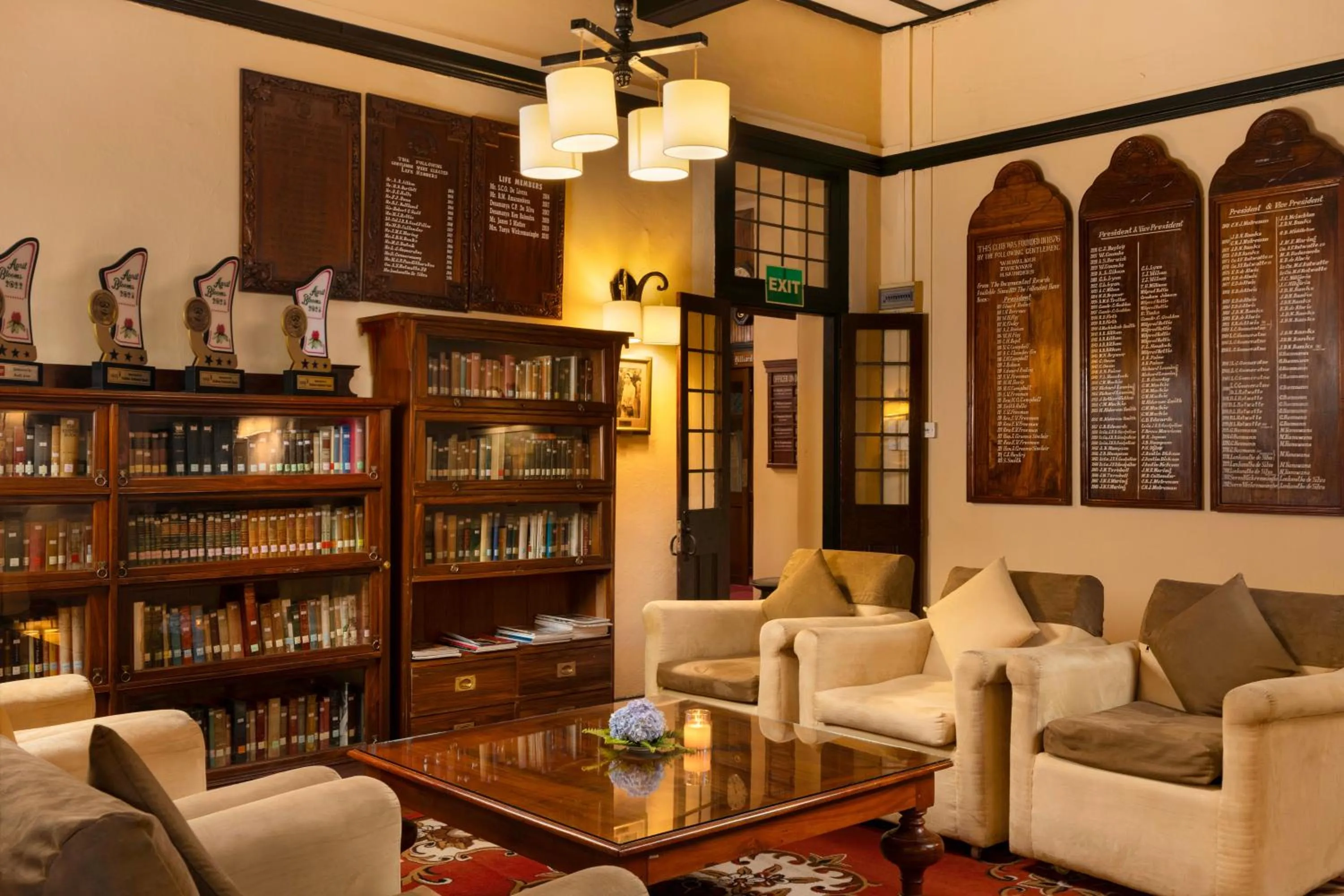 Seating area in The Hill Club