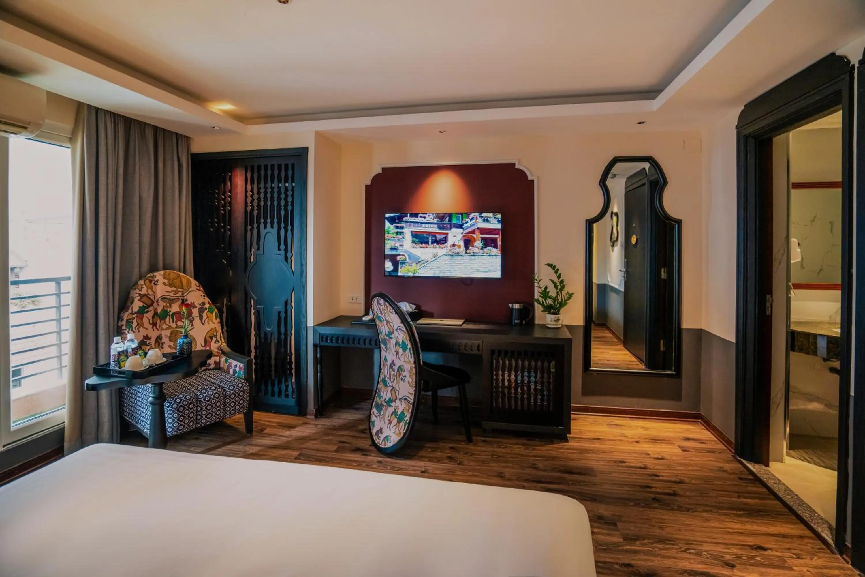 Decorative detail, Bed in Hanoi Center Silk Classic Hotel & Travel