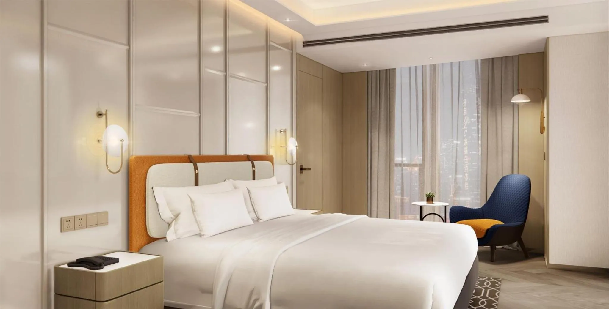 Photo of the whole room, Bed in Voco Chongqing Chaotianmen