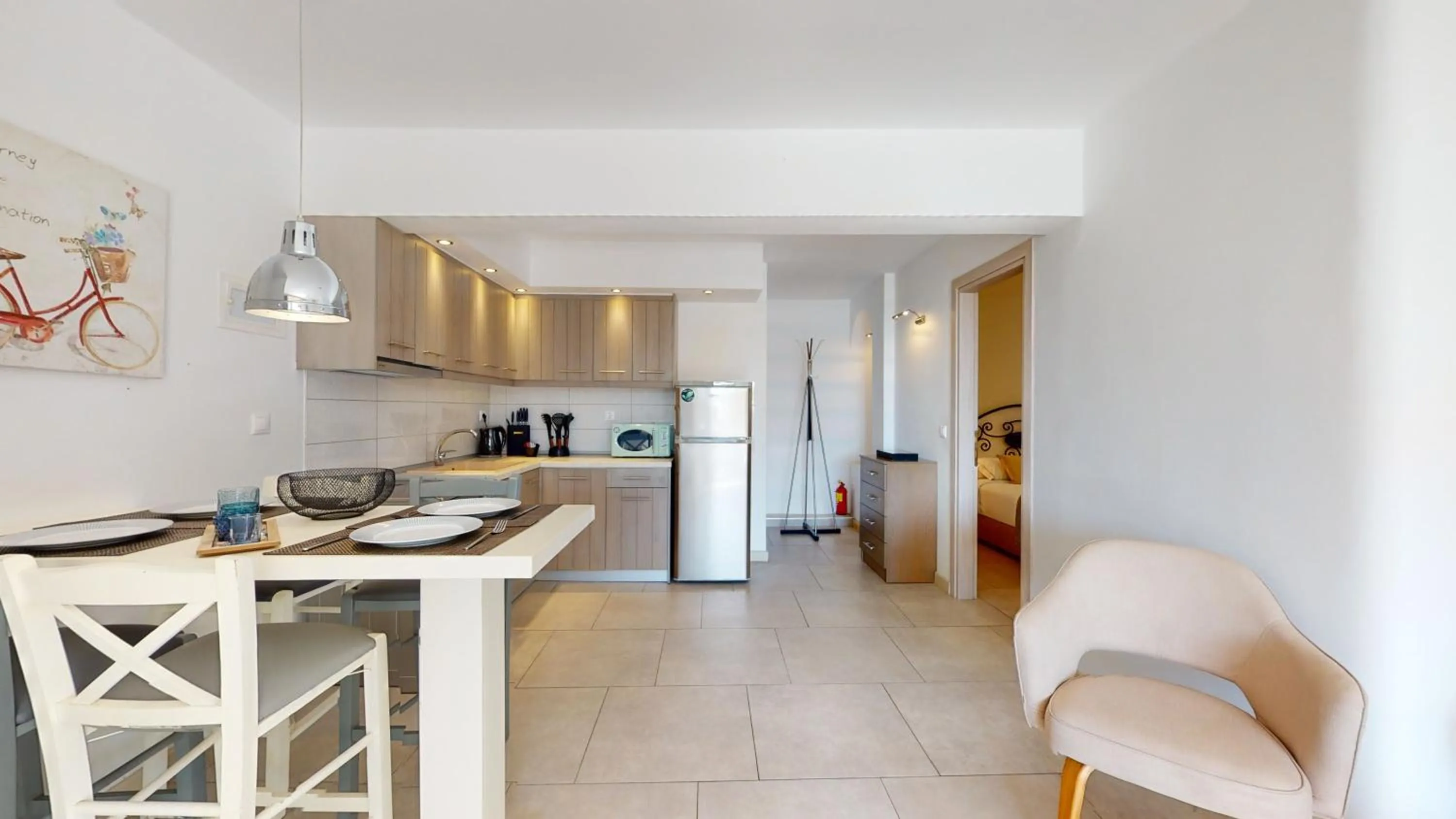 kitchen in Acrotel Athena Villa