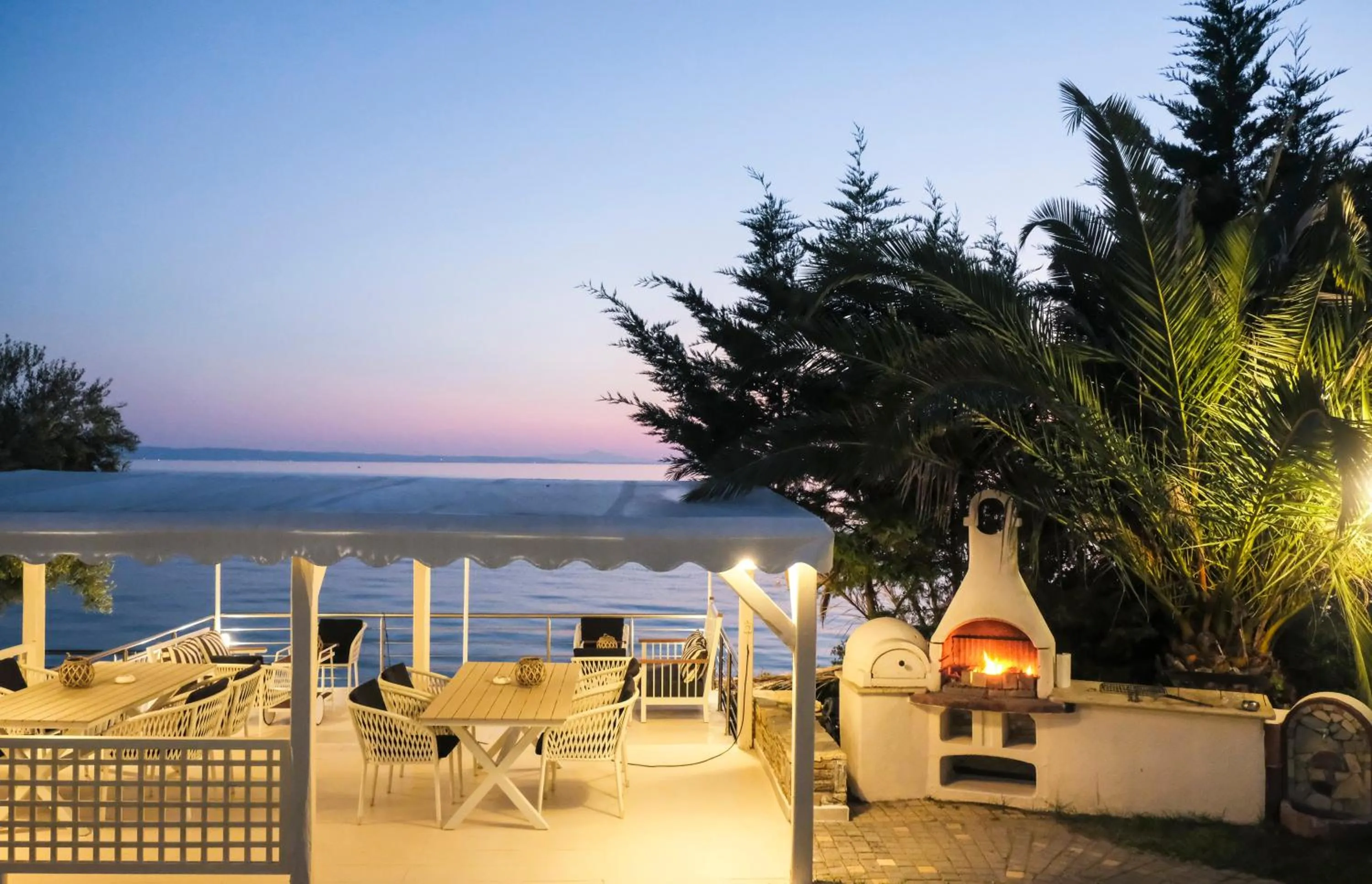 BBQ facilities in Acrotel Athena Villa