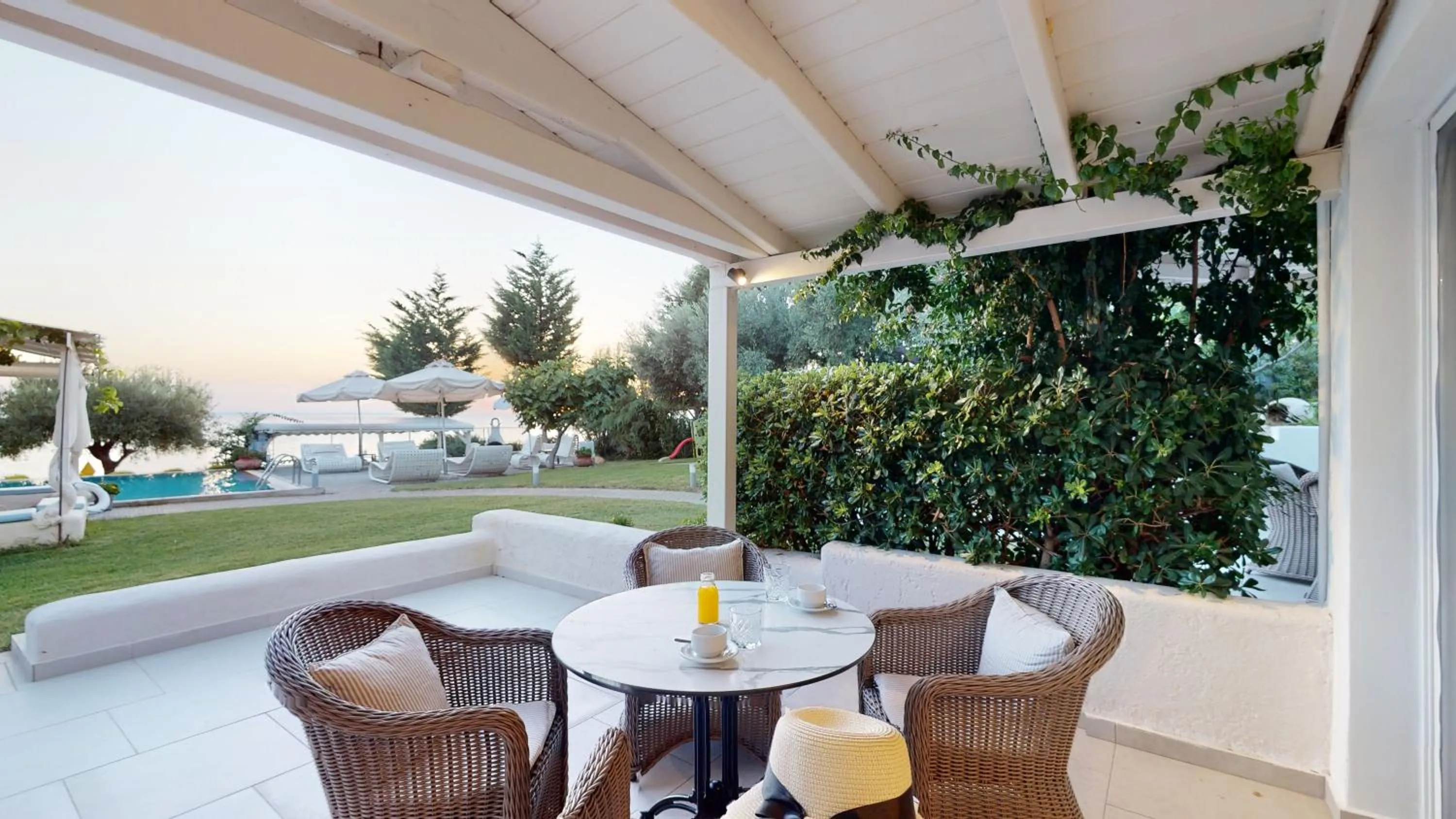 Patio in Acrotel Athena Villa