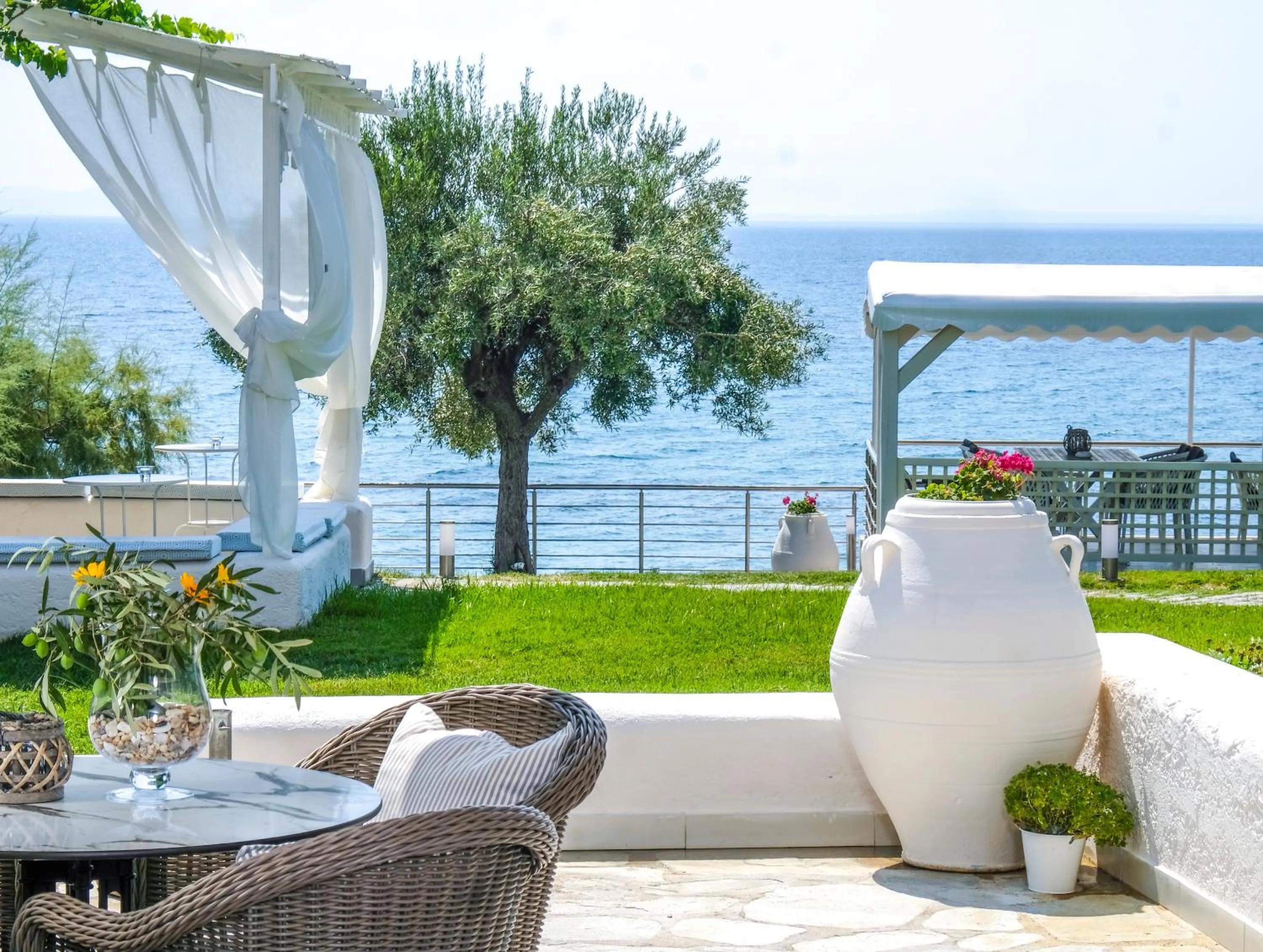 Patio in Acrotel Athena Villa