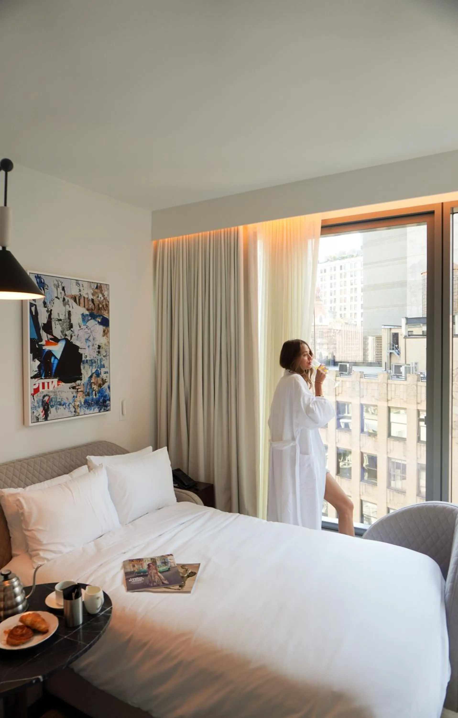 People, Bed in Virgin Hotels New York City