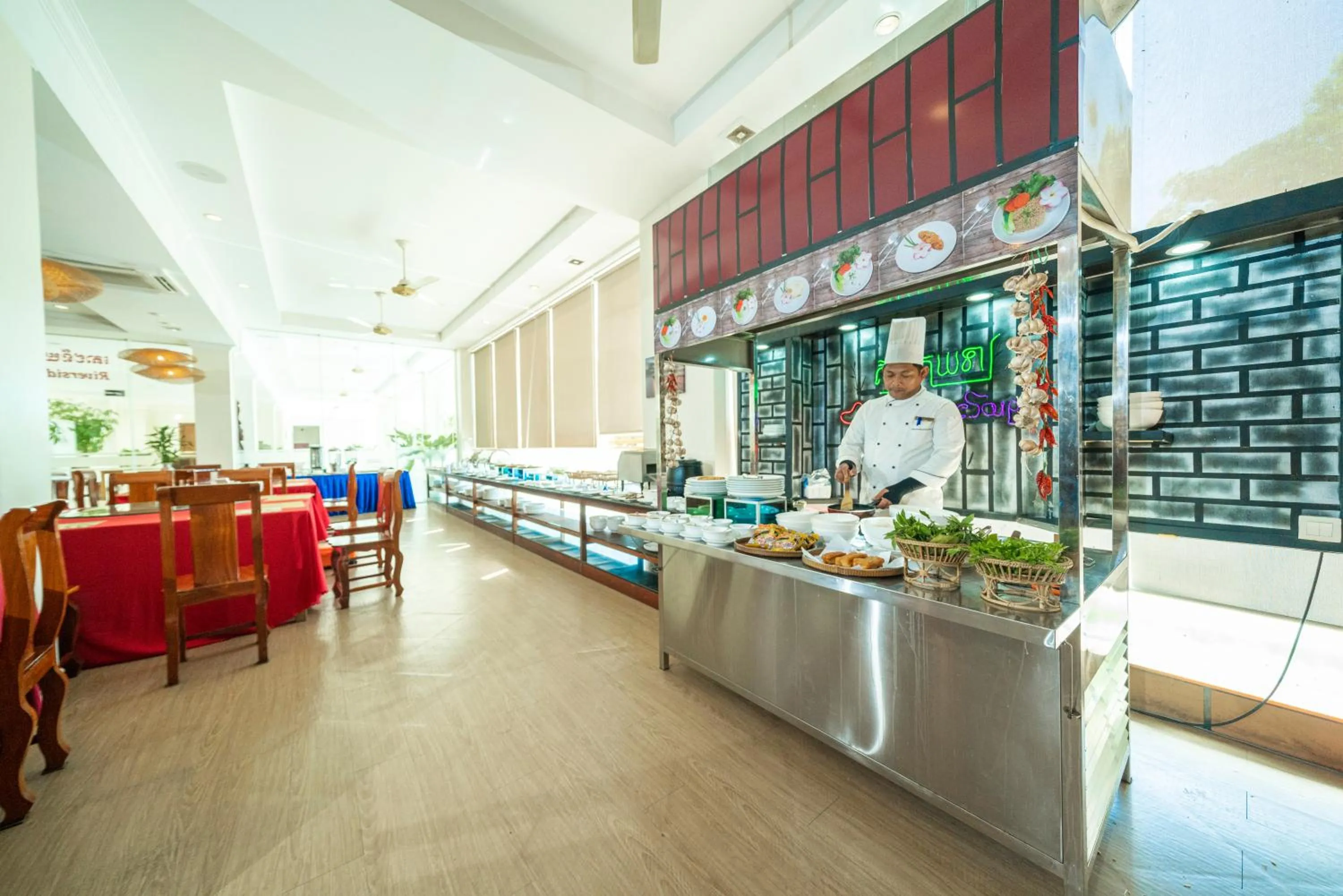 Buffet breakfast in Pursat Riverside Hotel & Spa