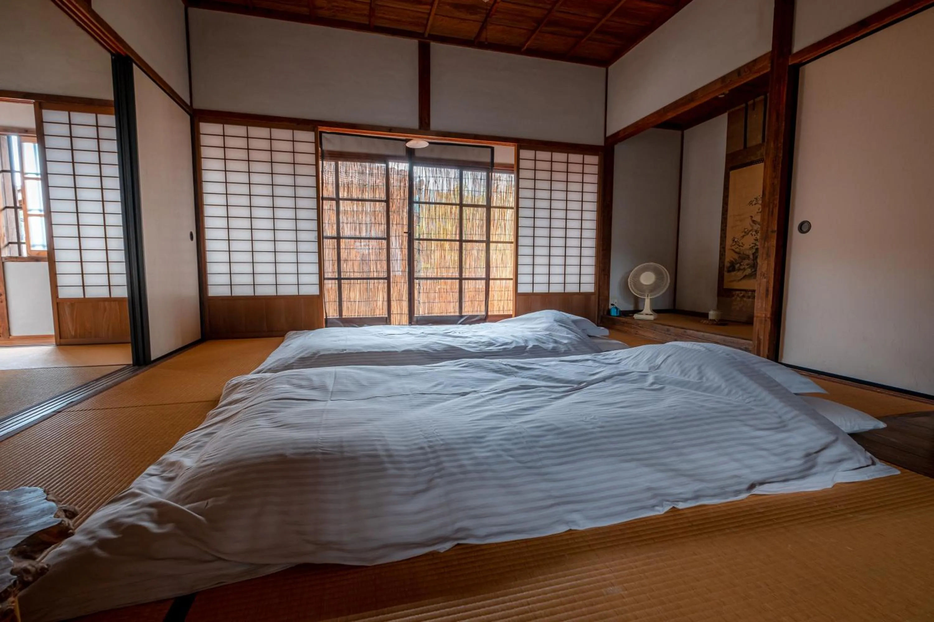 Photo of the whole room, Bed in Japan's oldest remaining company housing