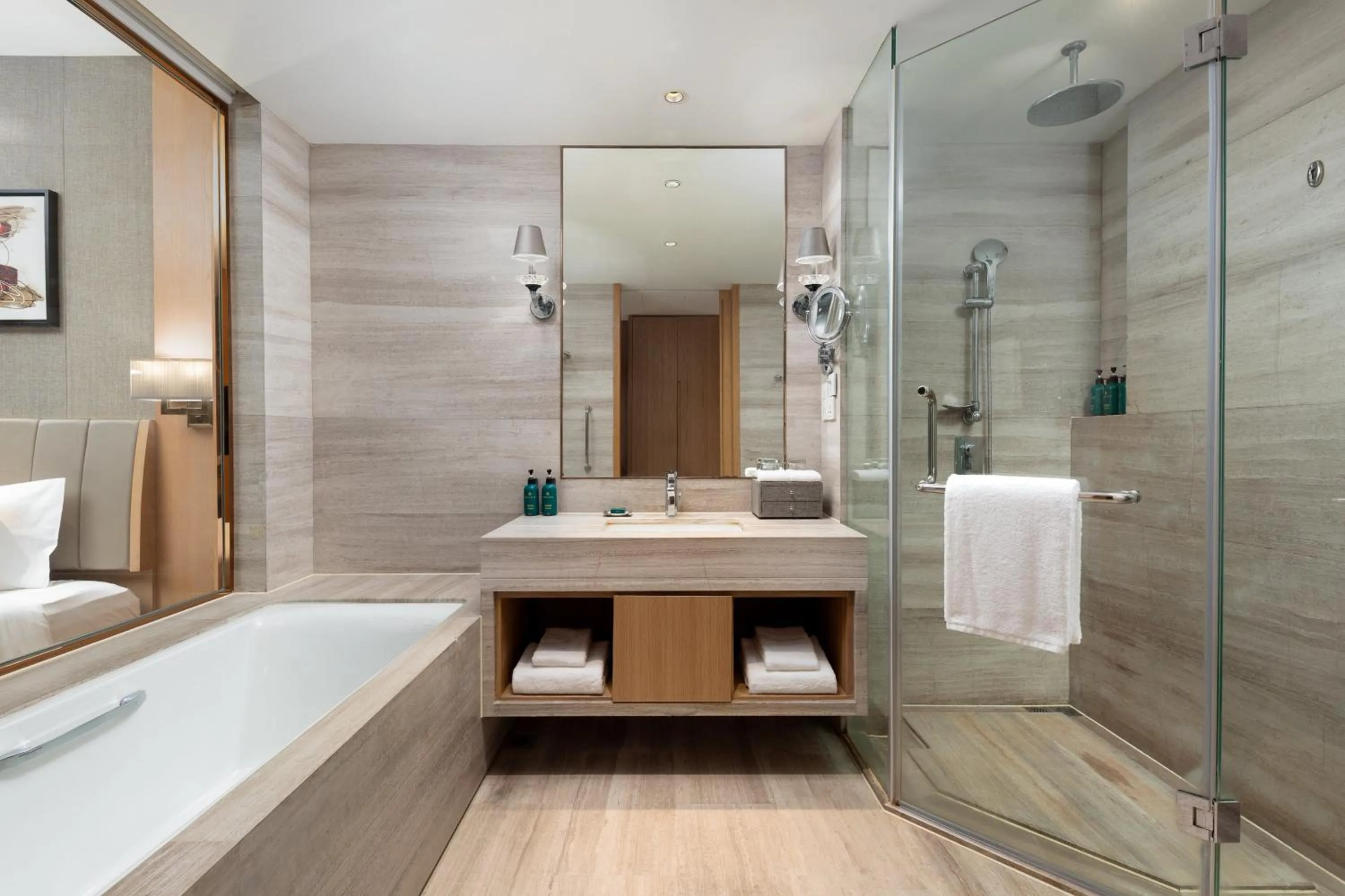 Bathroom in Crowne Plaza Shanghai Noah Square by IHG