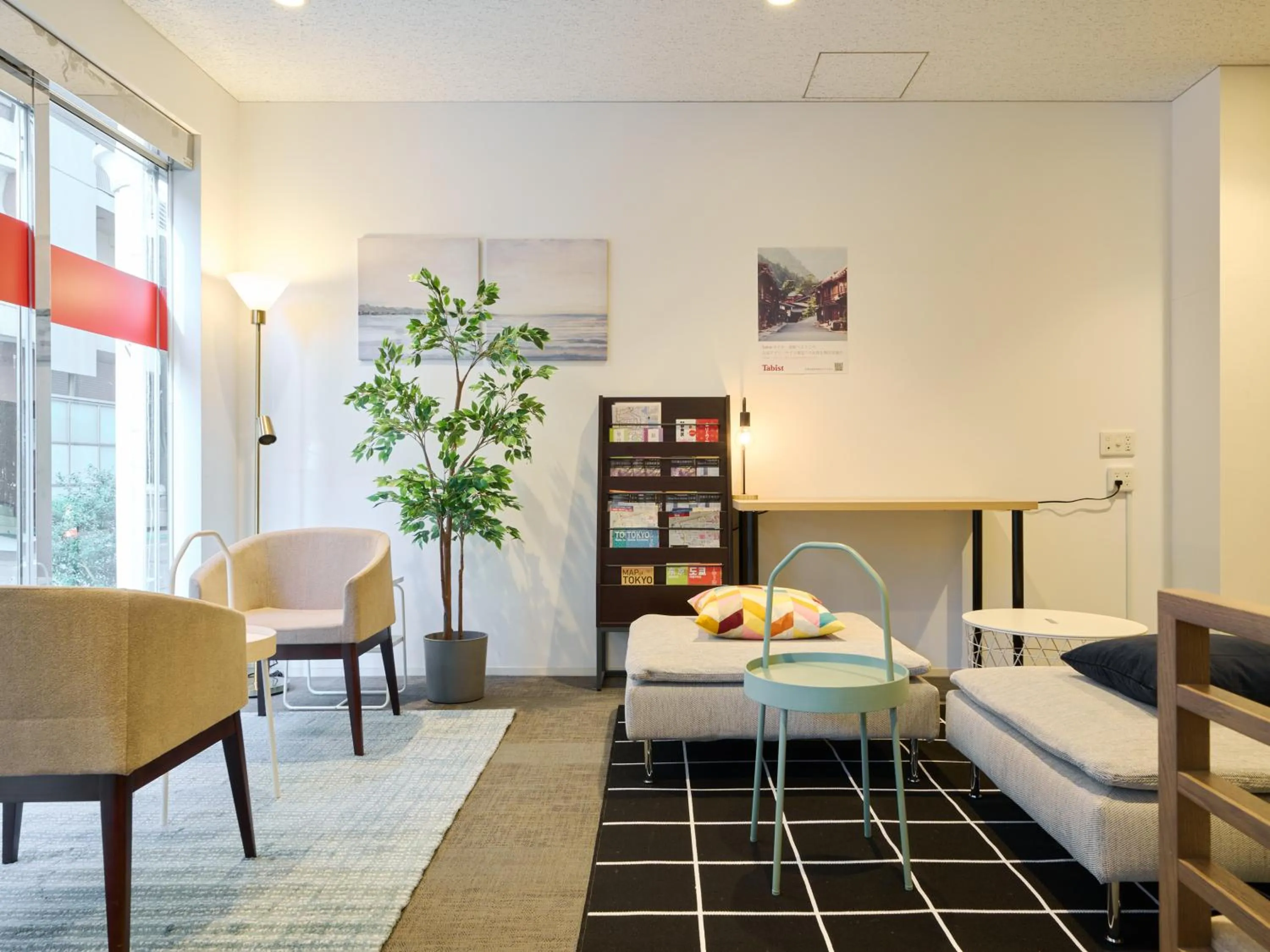 Communal lounge/ TV room, Bed in Tabist Ginza