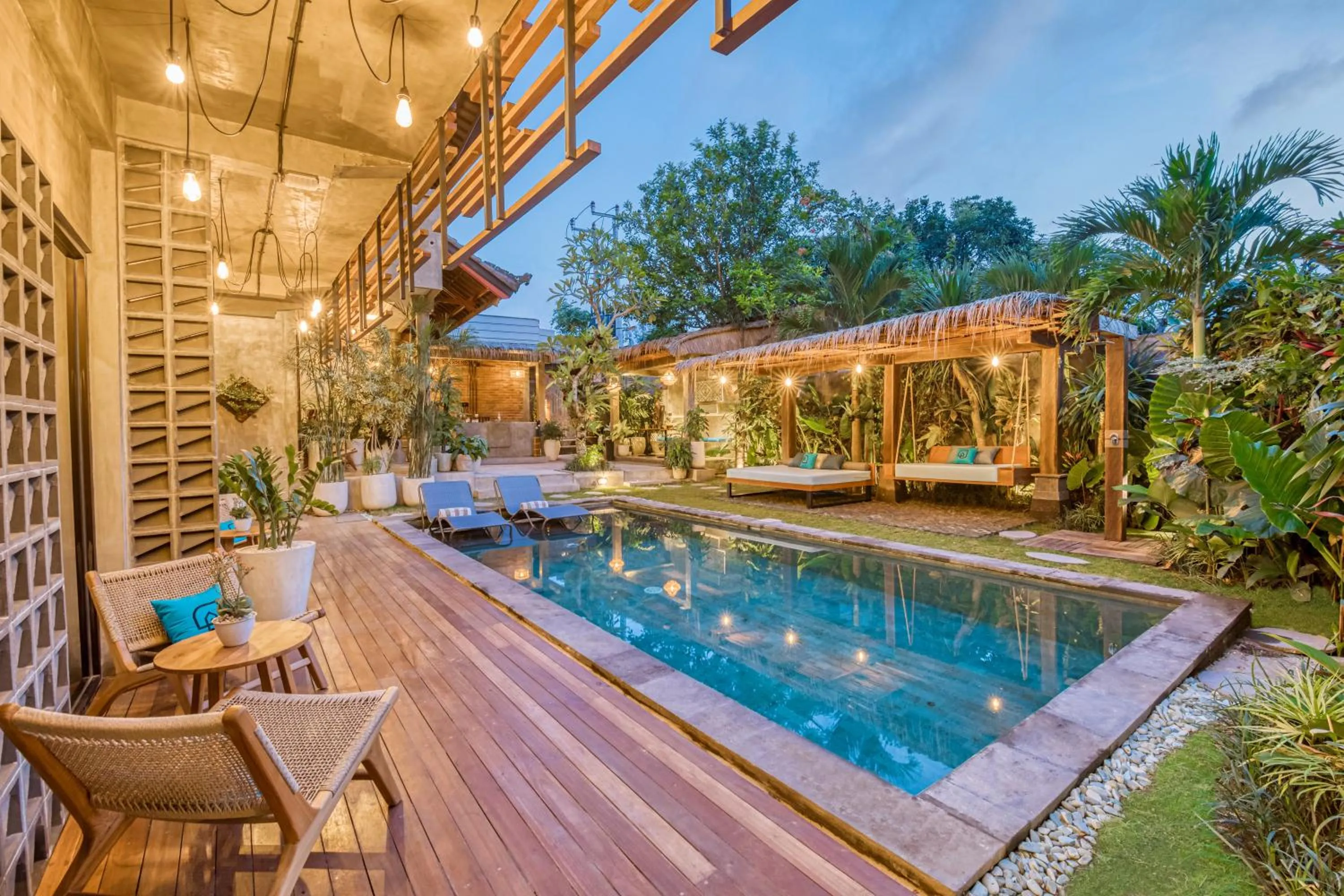 Pool view in Leafy Home Canggu