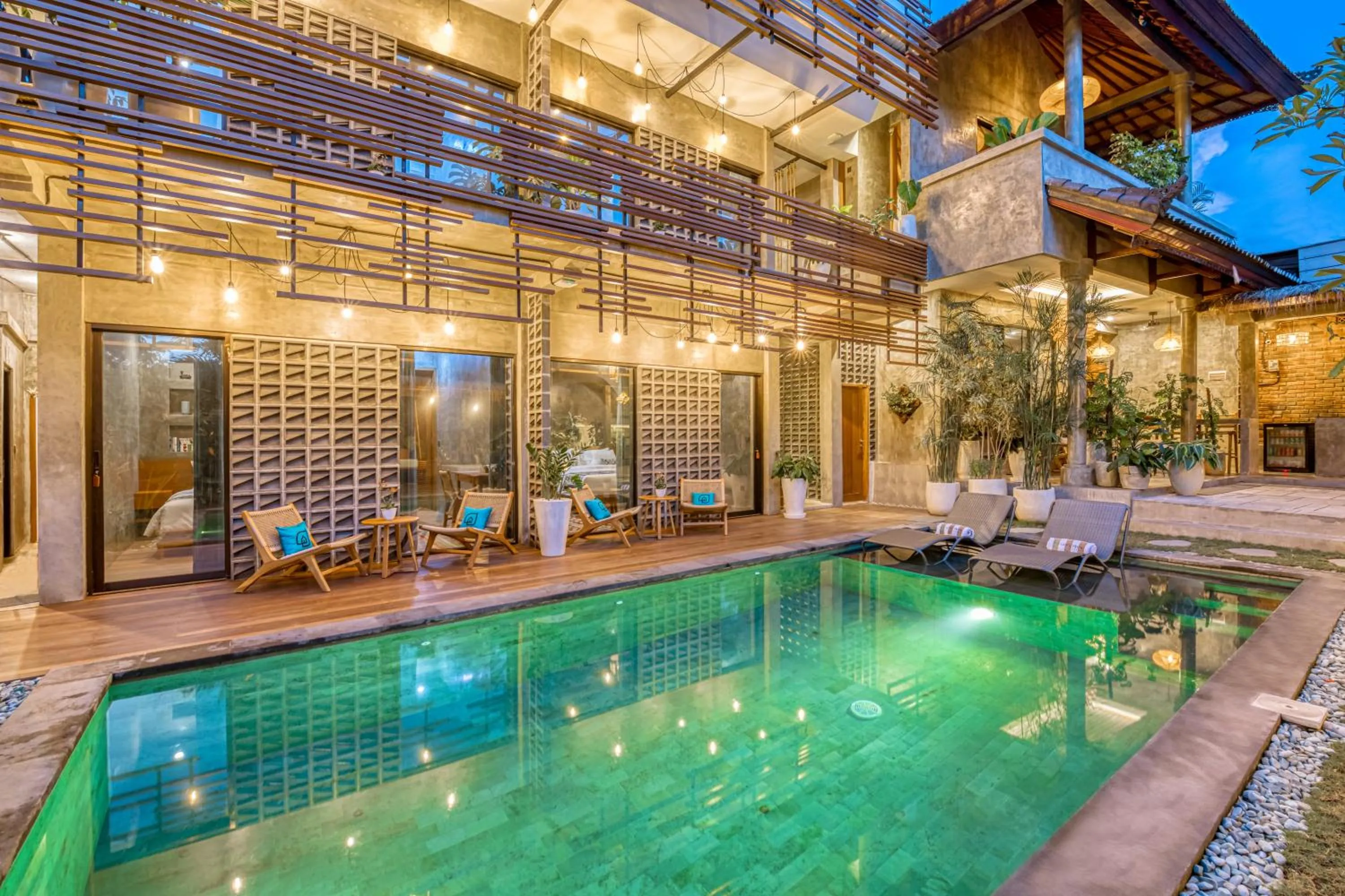 Pool view in Leafy Home Canggu