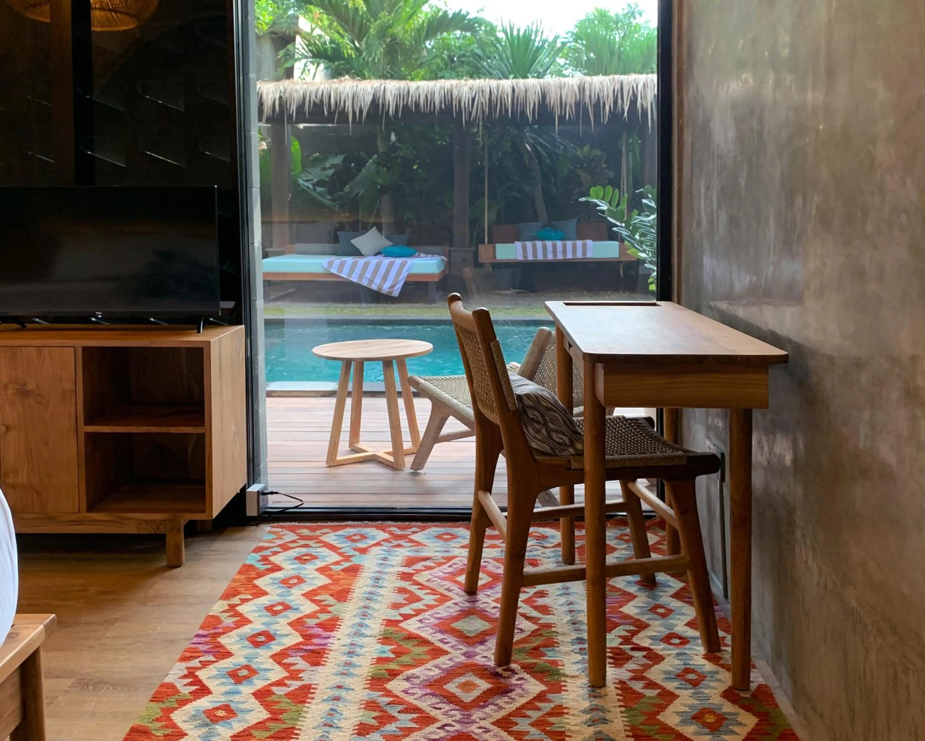 Pool view in Leafy Home Canggu