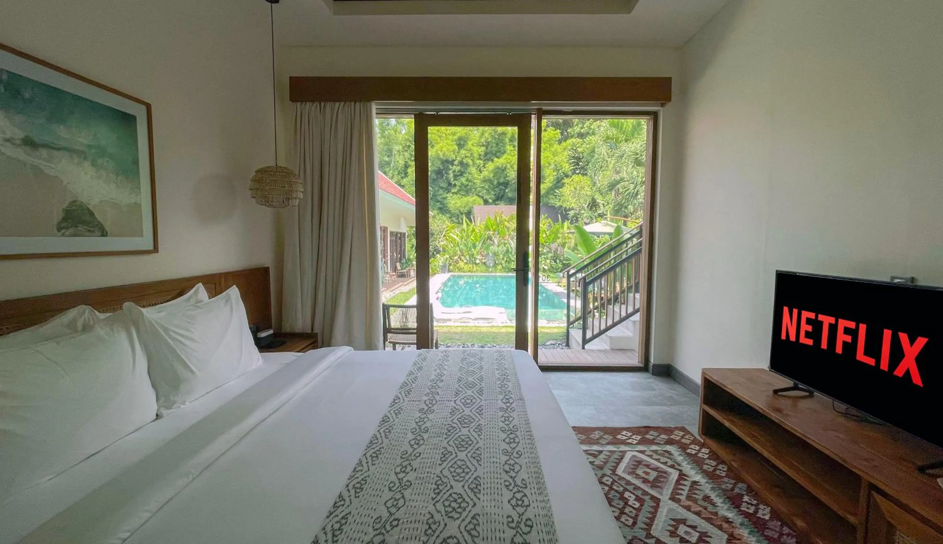 Bedroom, Bed in Leafy Home Canggu