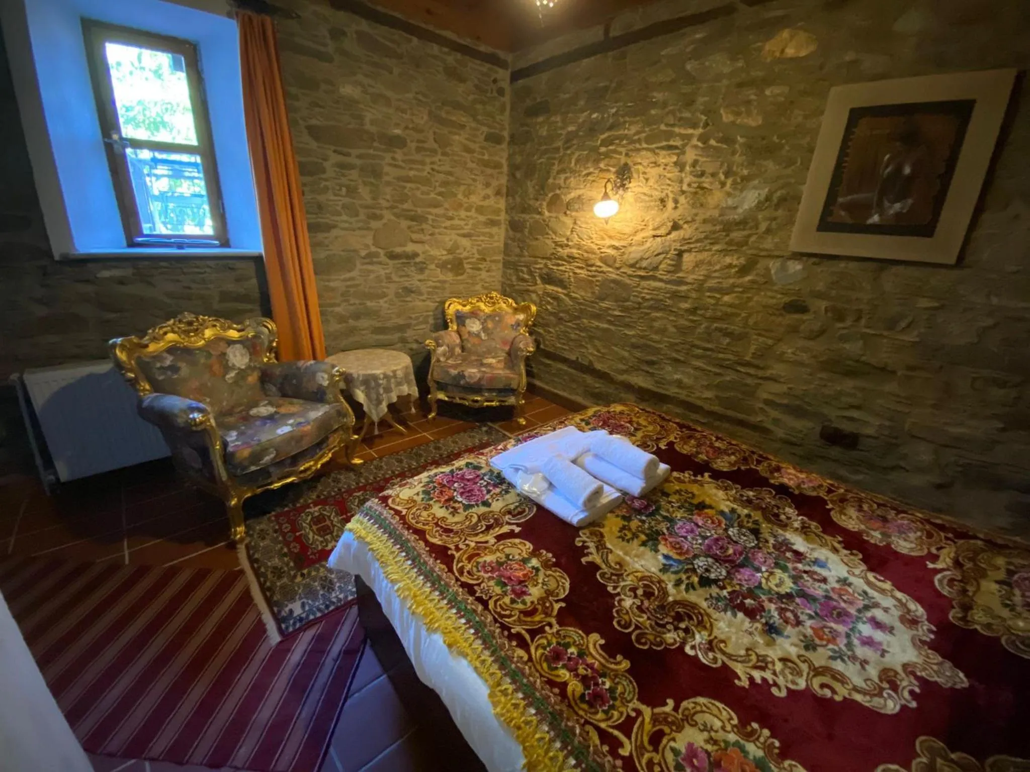 Bed in Şirince Lotus Konakları