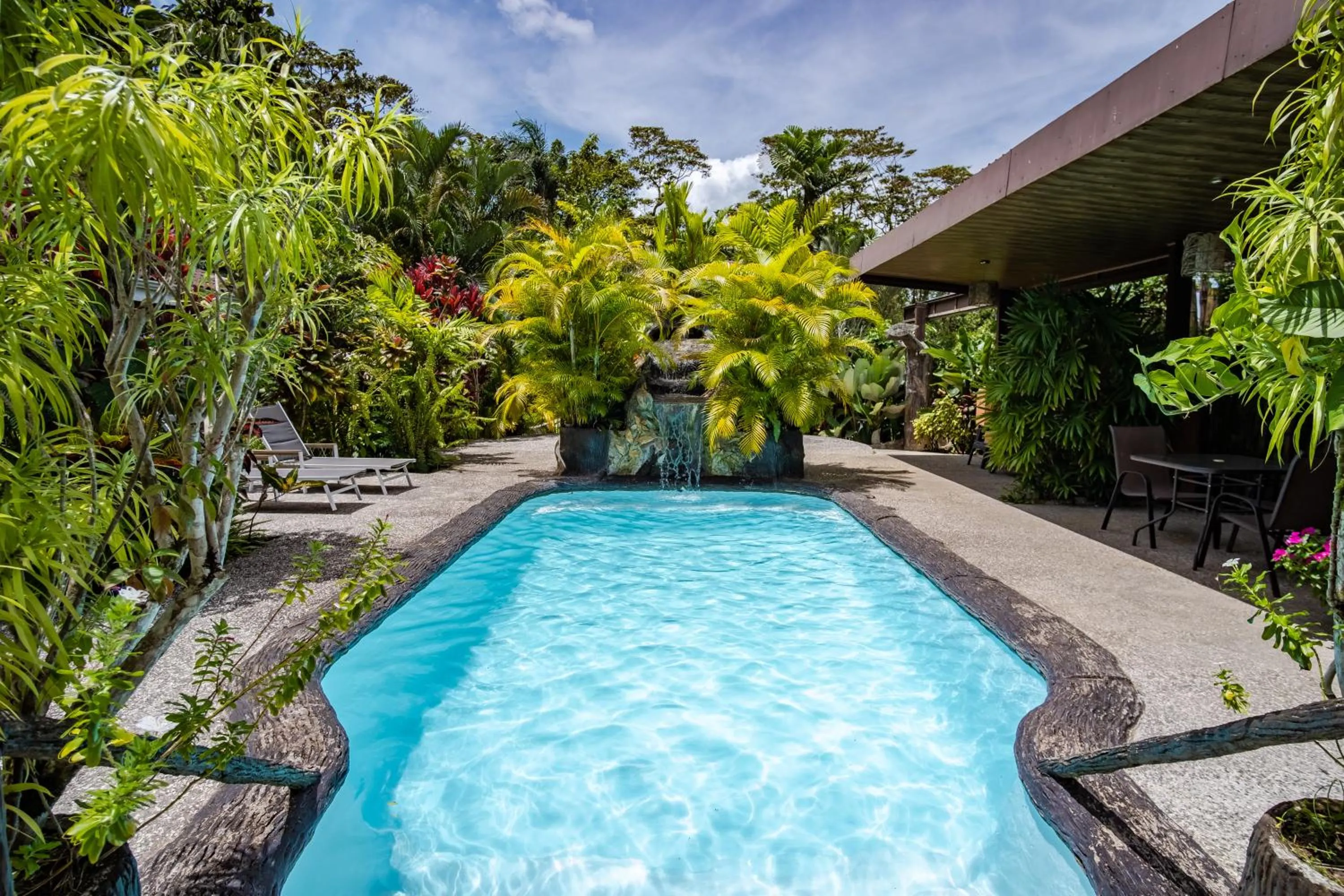 Pool view in Hotel Sierra Arenal