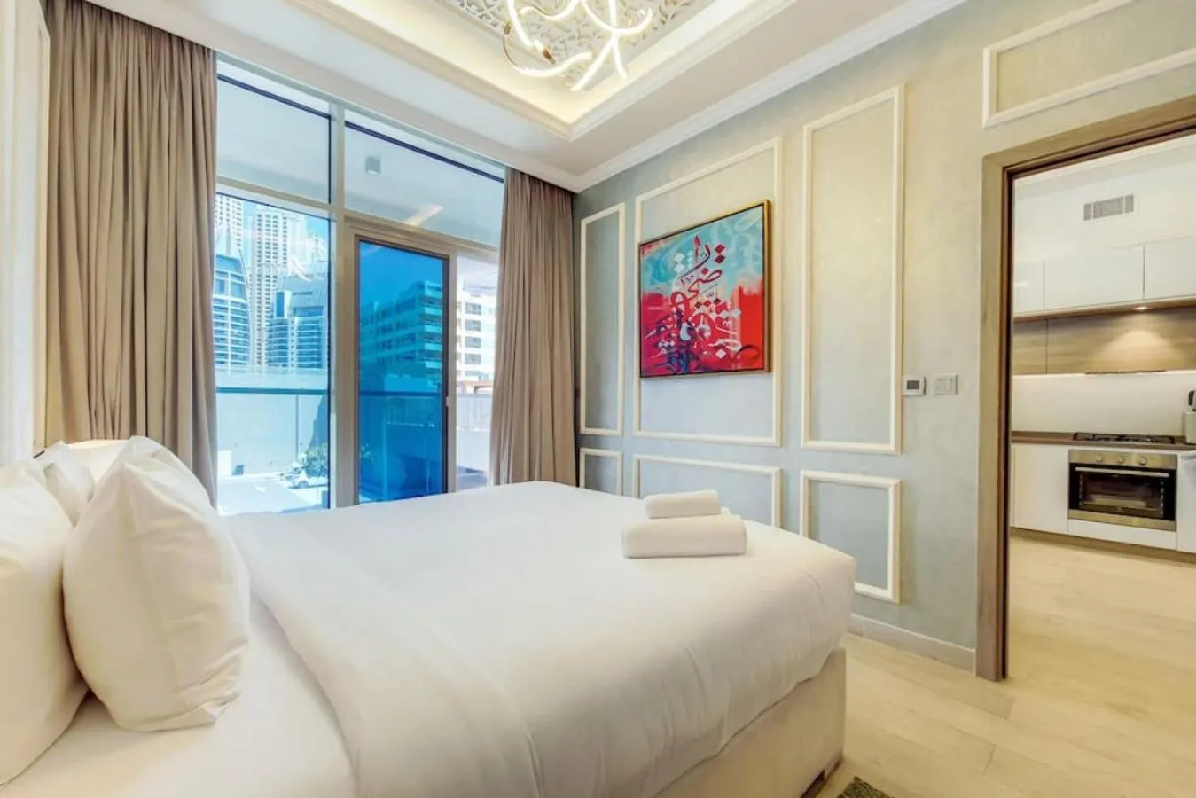 Bedroom, Bed in Studio One - Beautiful One Bedroom