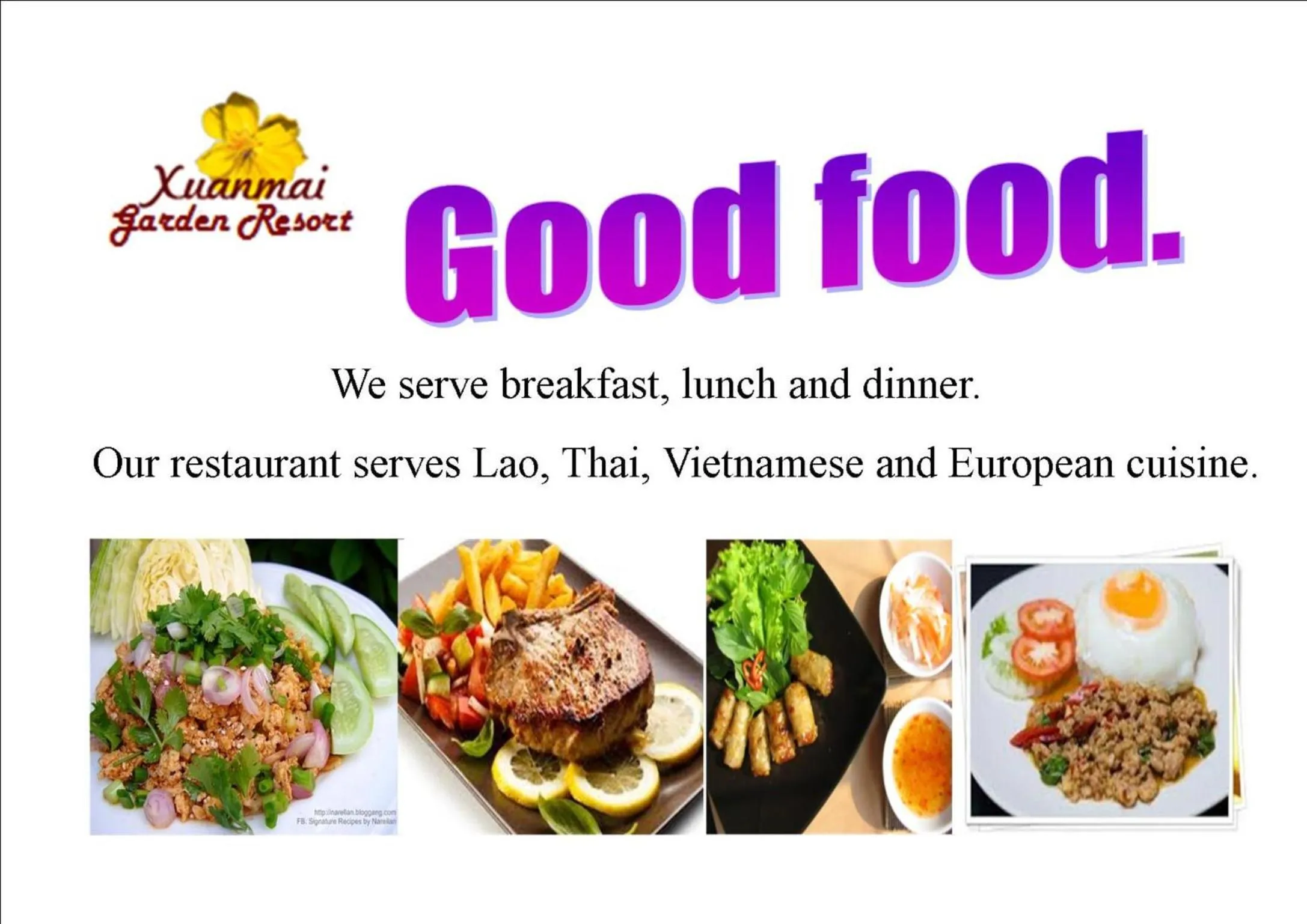 Meals in Xuanmai Garden Resort