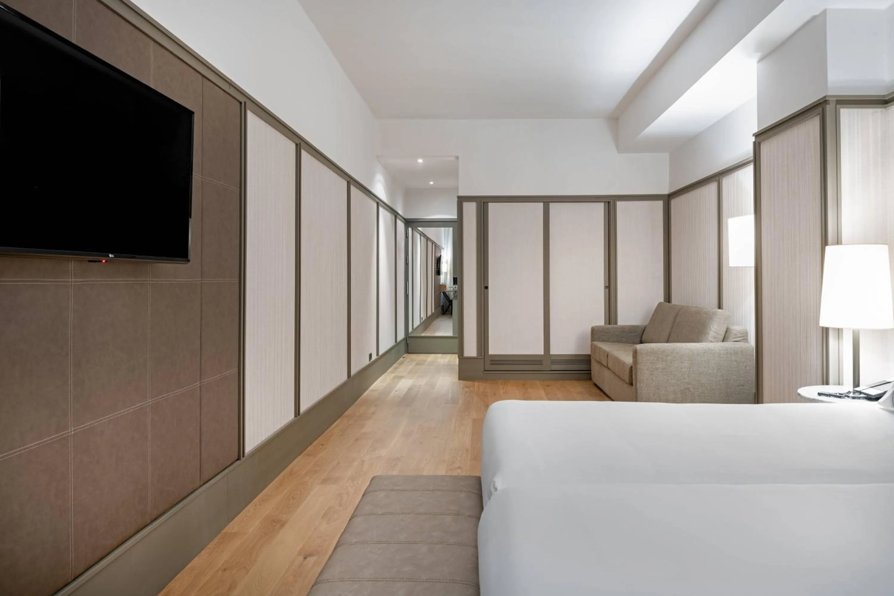 Photo of the whole room, Bed in AC Hotel Avenida de América by Marriott