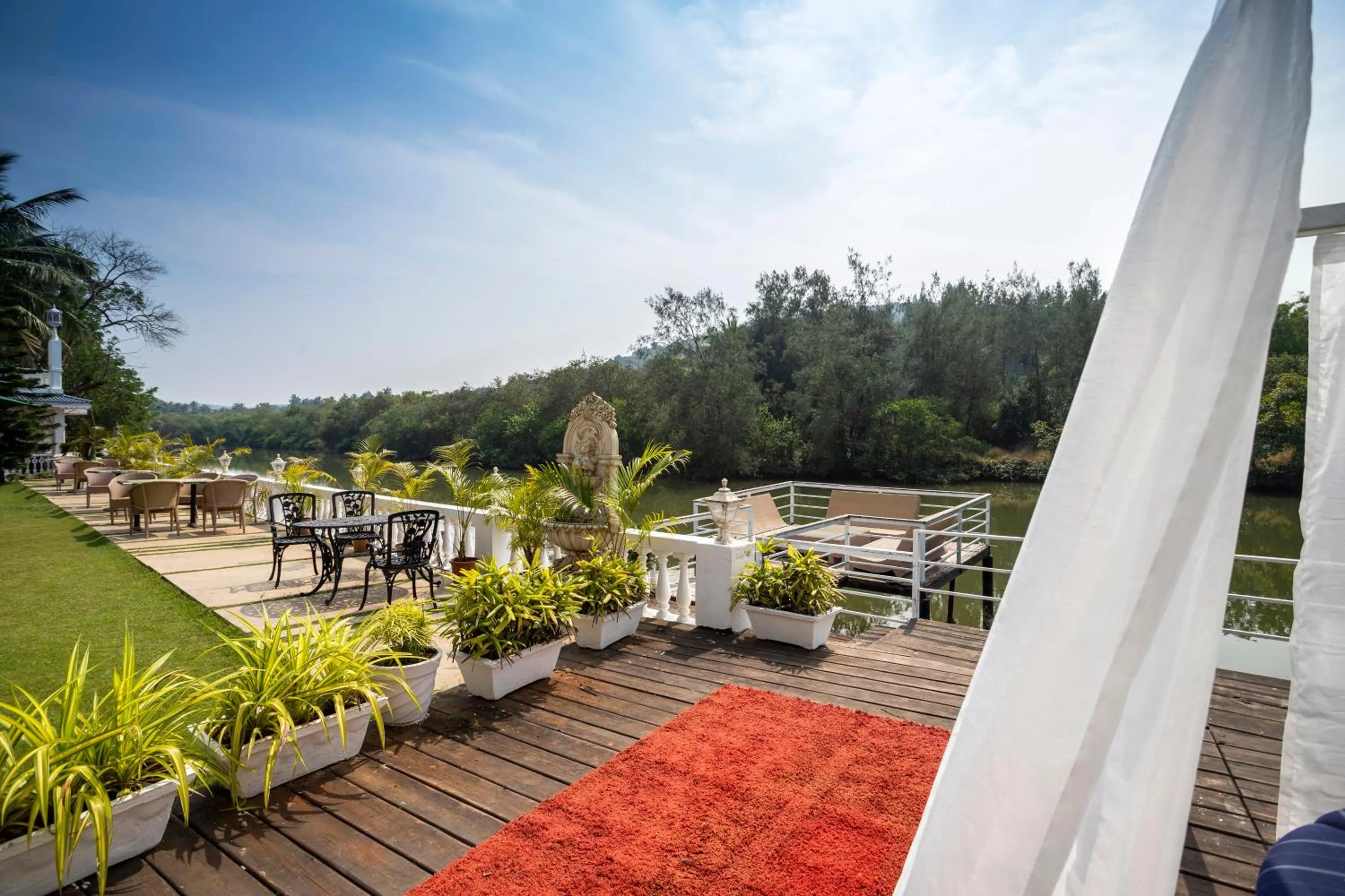 River view in Stone Wood Riverfront Resort, Siolim