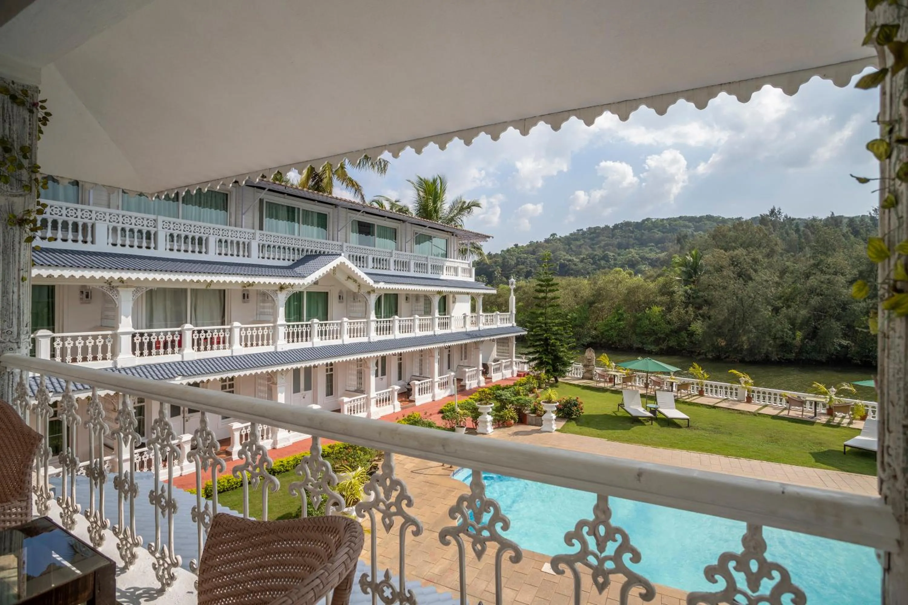 Balcony/Terrace in Stone Wood Riverfront Resort, Siolim