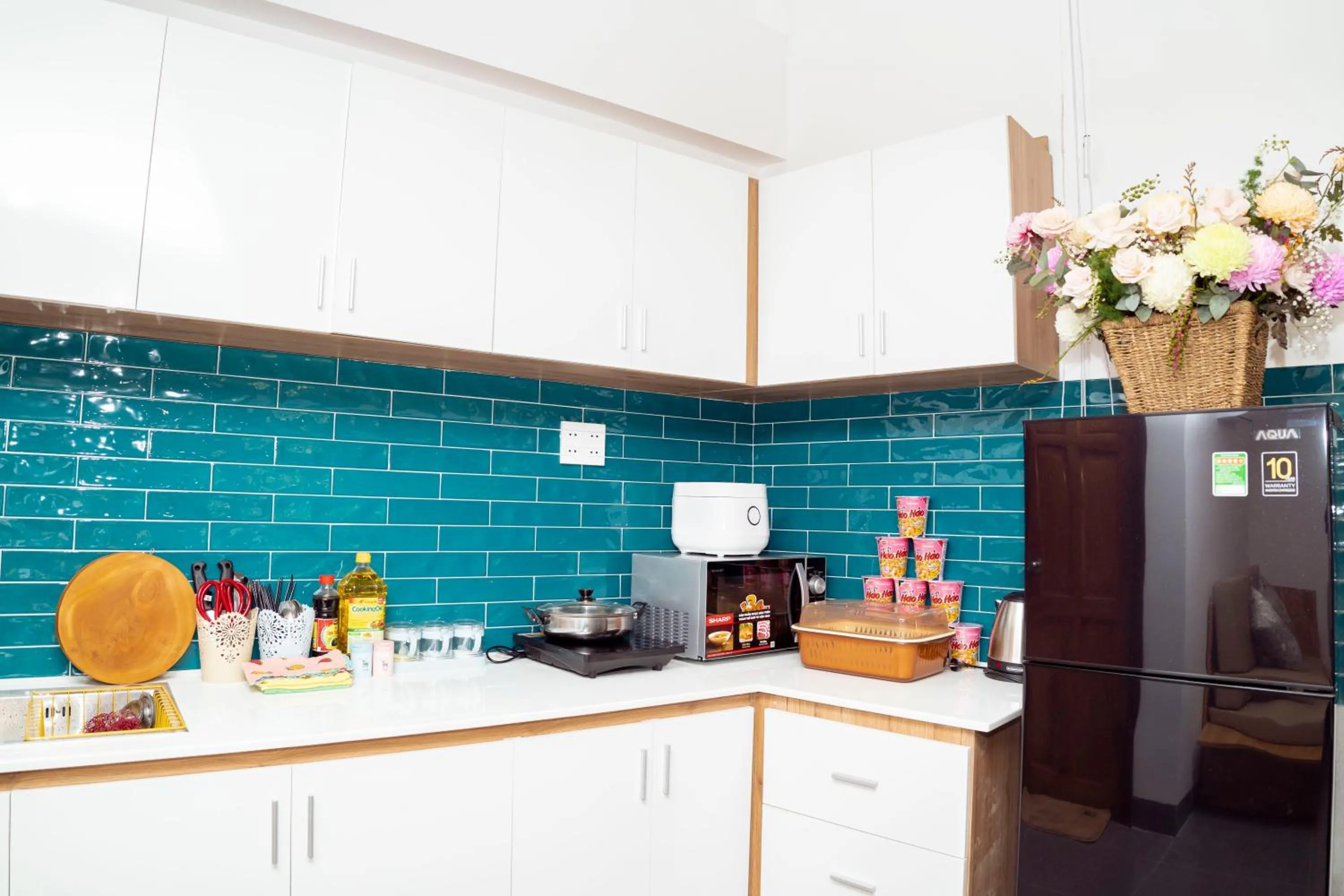 Kitchen or kitchenette in Mai Hotel