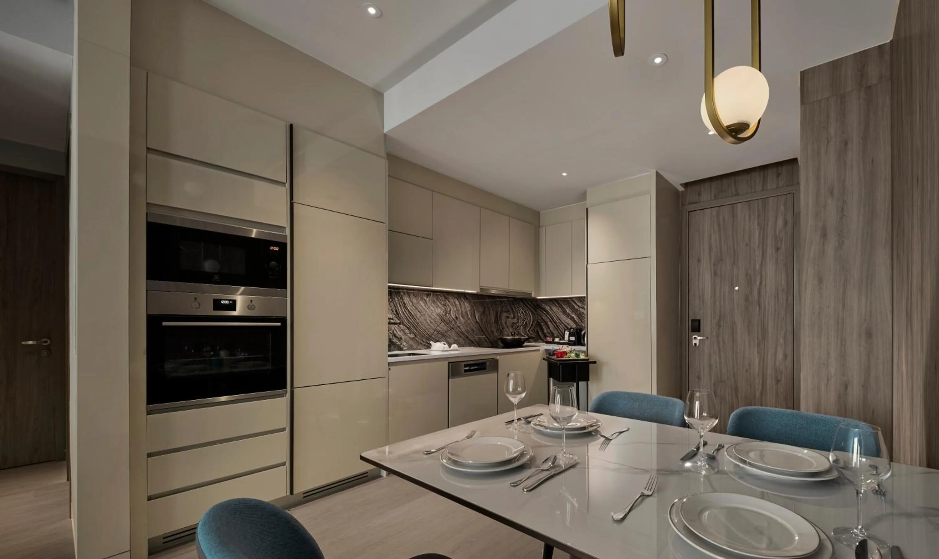 Kitchen or kitchenette in Pan Pacific Serviced Suites Kuala Lumpur