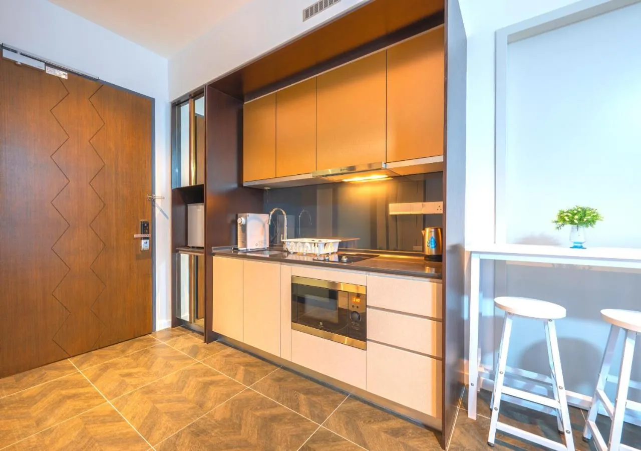 Kitchen or kitchenette in Greystone Scarletz Suites