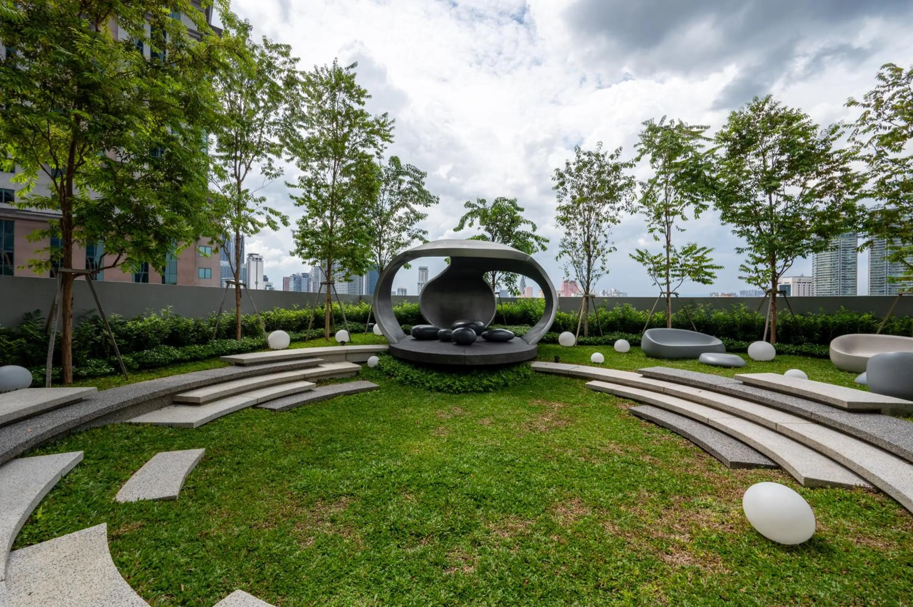 Garden view in Greystone Scarletz Suites