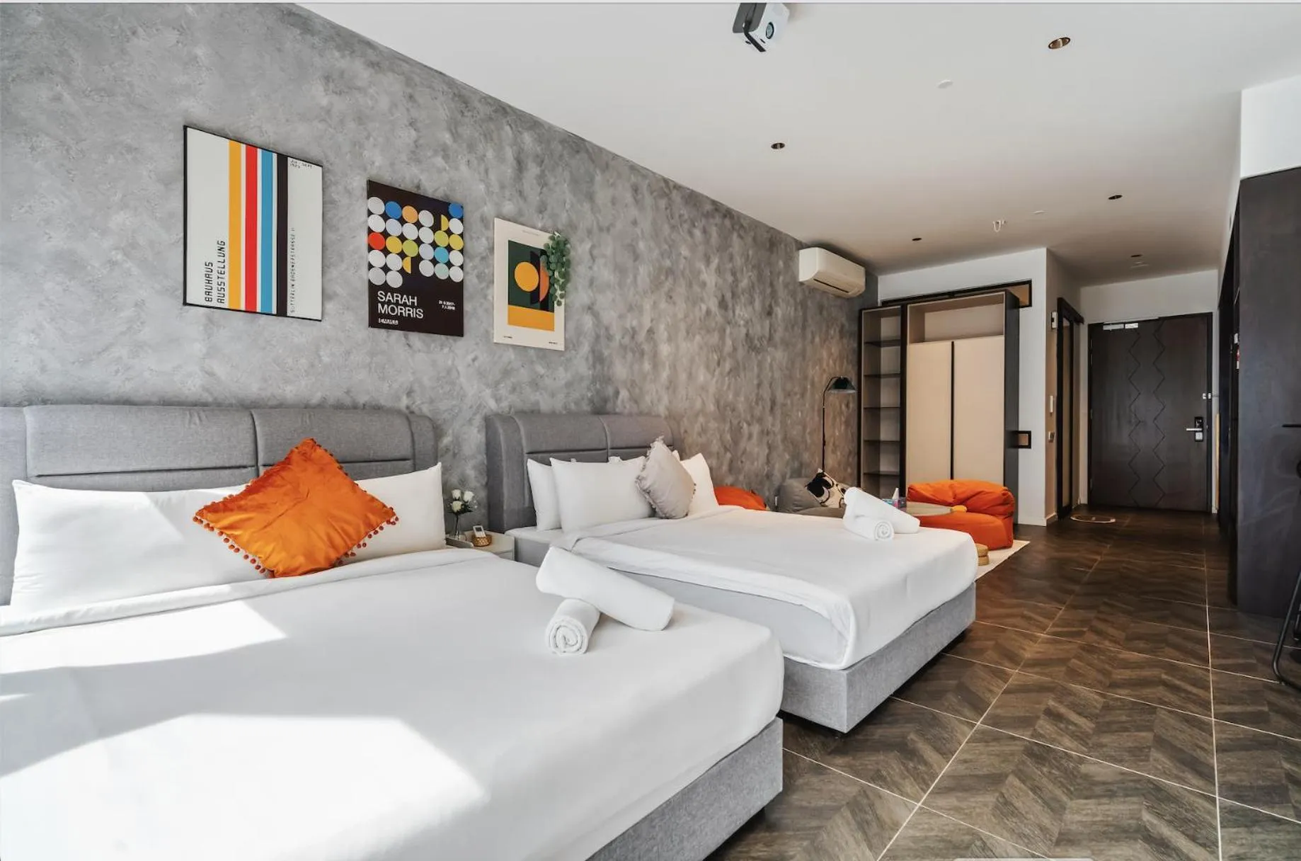 Bed in Greystone Scarletz Suites