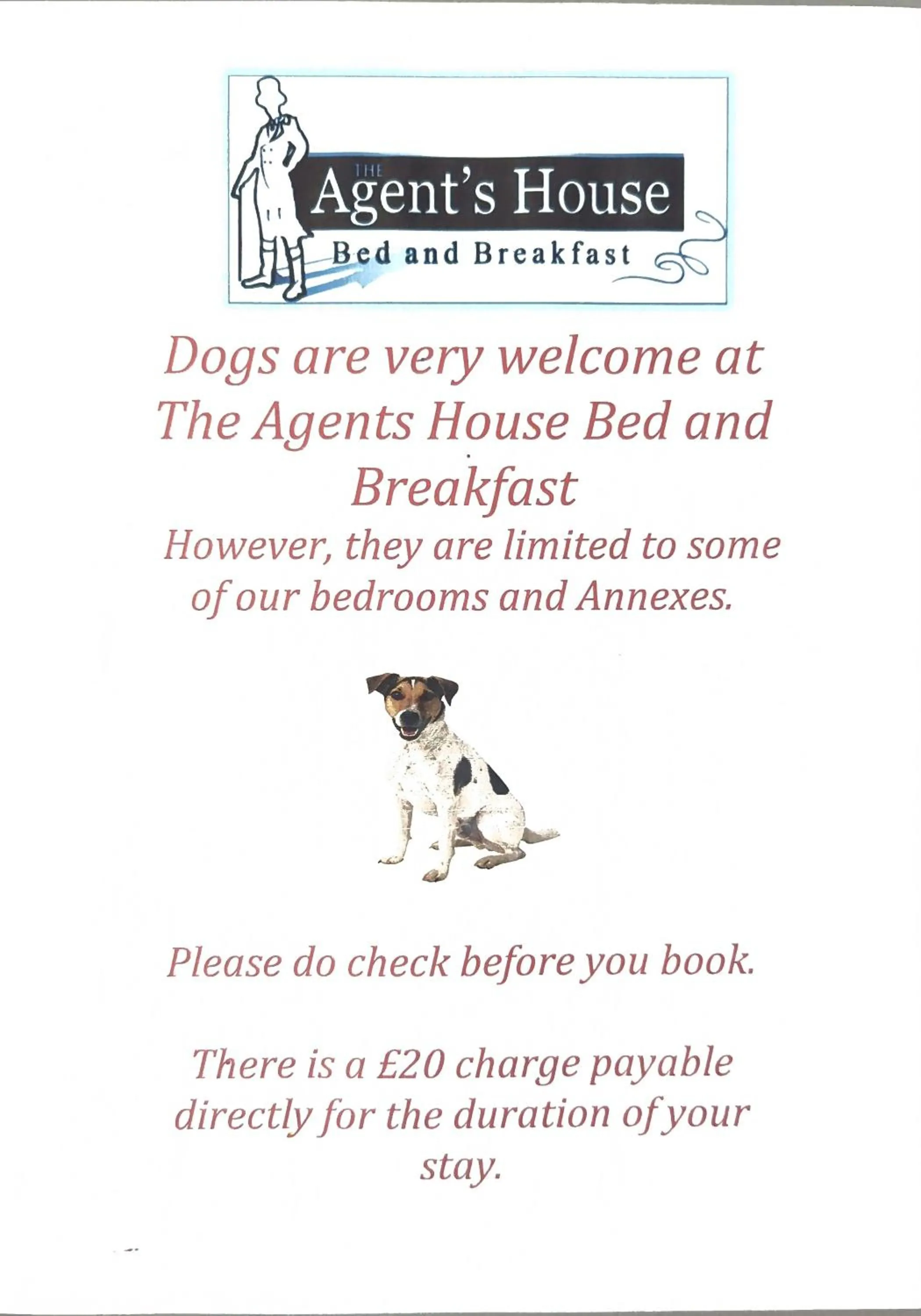 Logo/Certificate/Sign in The Agents House, Bed & Breakfast