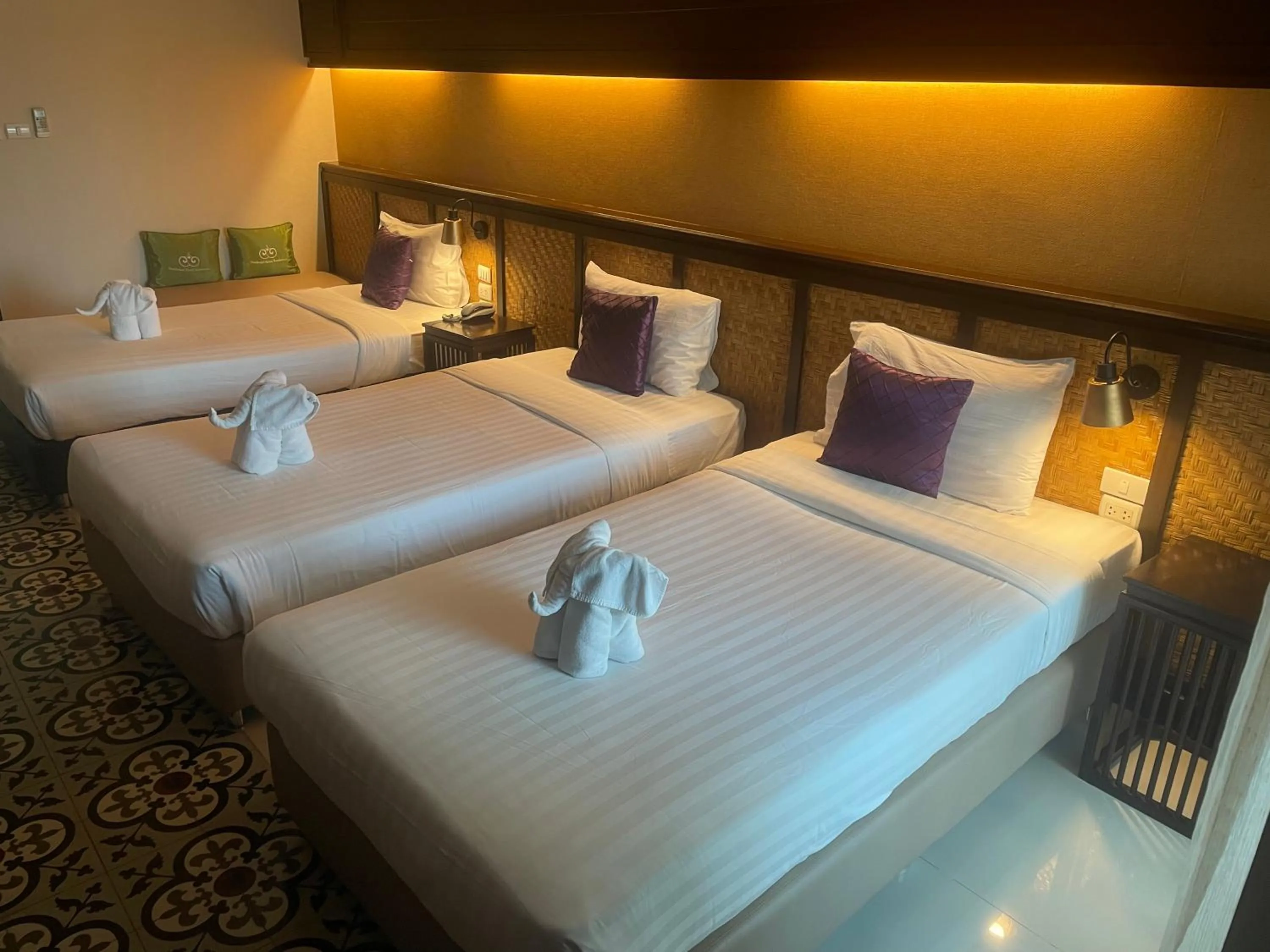 Bed in Nordwind Hotel