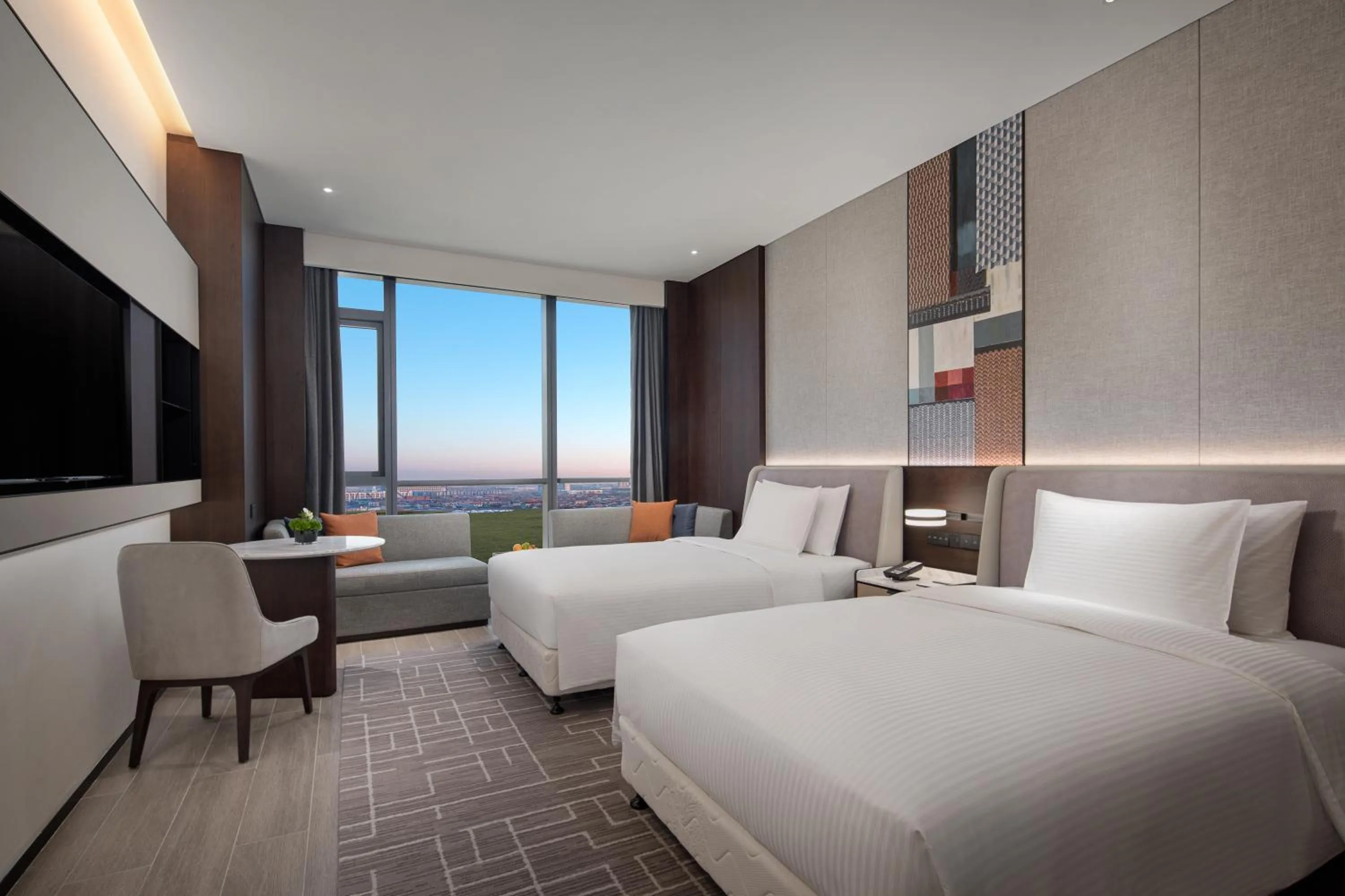 Bedroom, Bed in Wanda Jin Xiaohe Xincheng