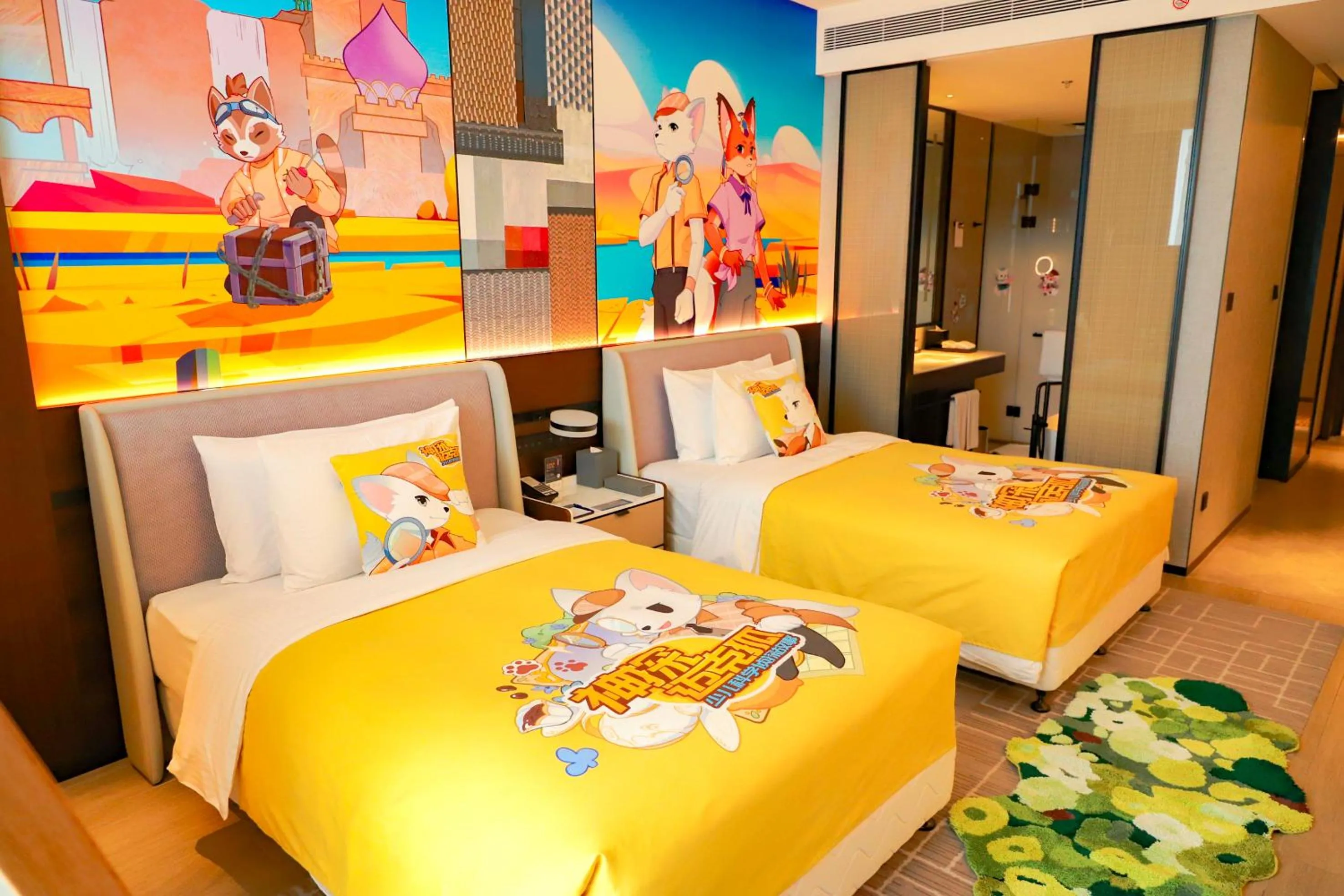 Photo of the whole room, Bed in Wanda Jin Xiaohe Xincheng