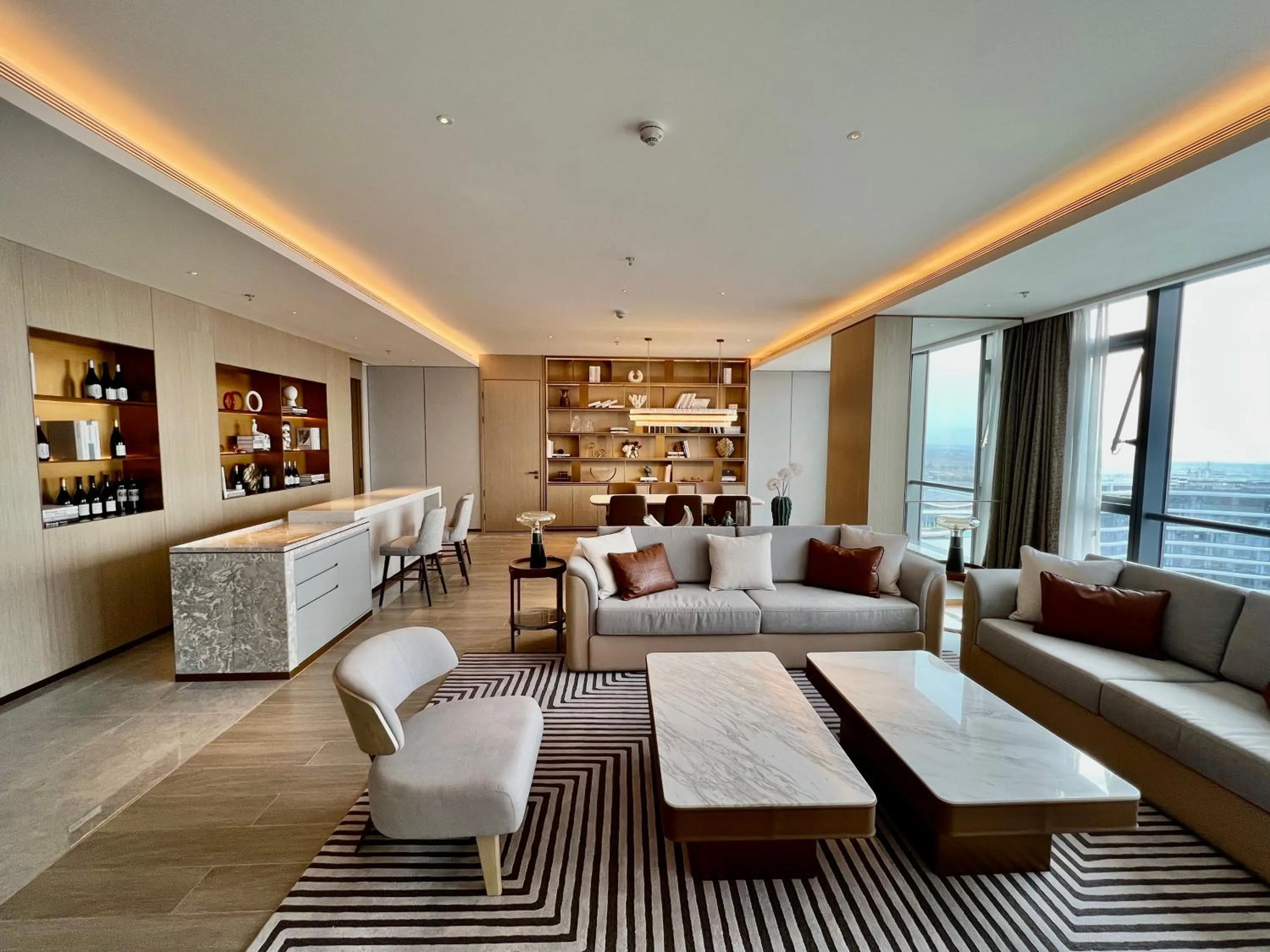 Living room in Wanda Jin Xiaohe Xincheng