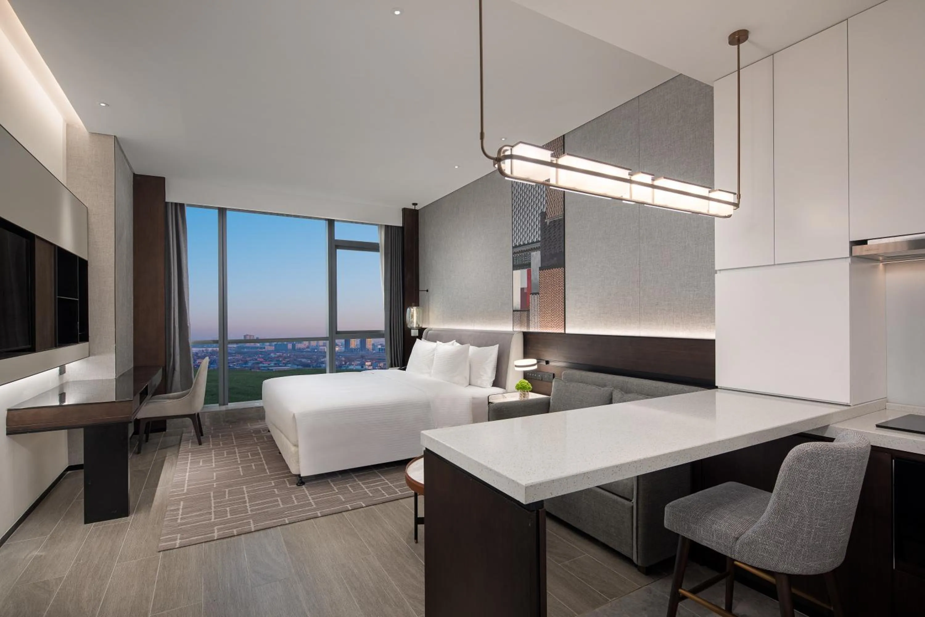 View (from property/room), Bed in Wanda Jin Xiaohe Xincheng